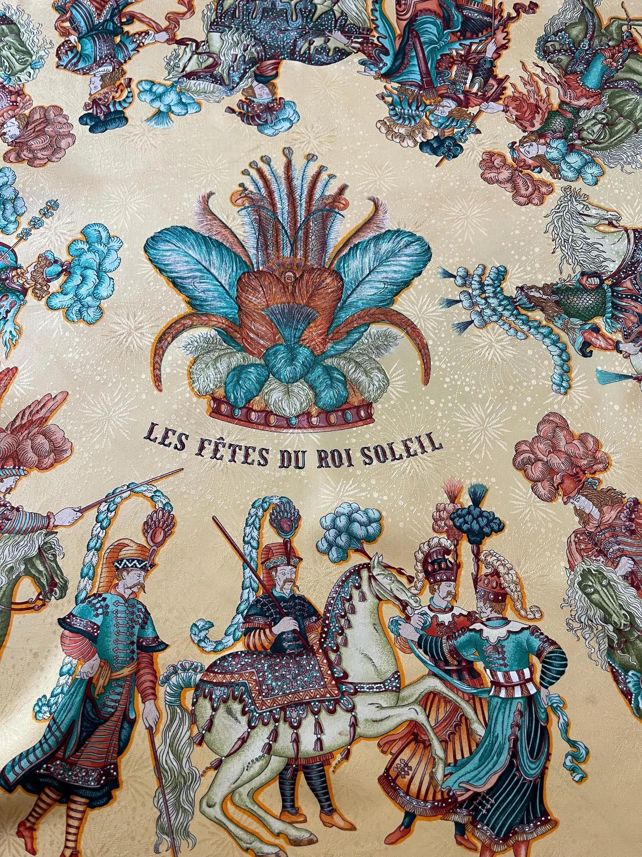 Hermès Silk Scarf « Les Fêtes Du Roi Soleil » 1994 | Chairish