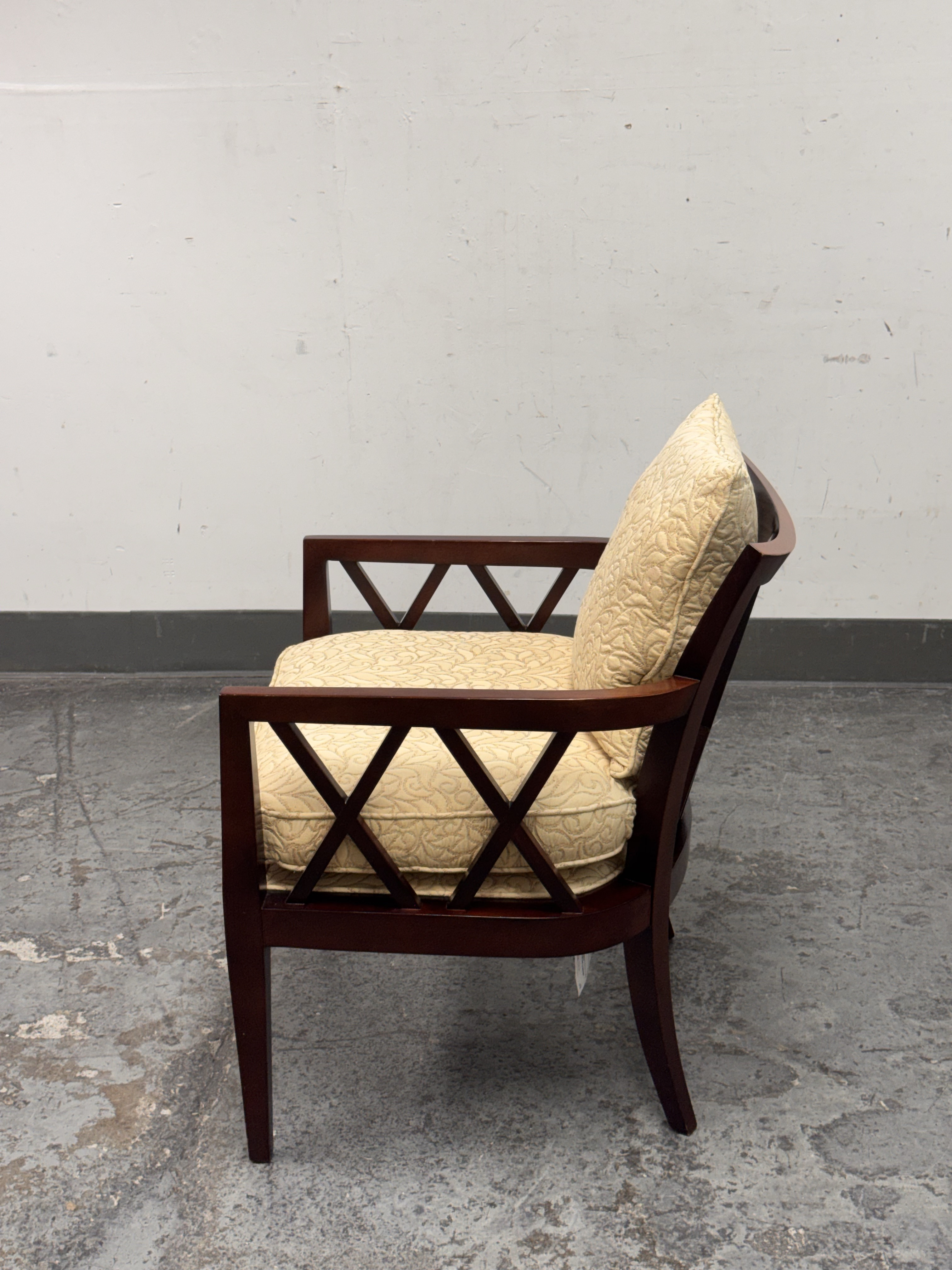 Barbara Barry for Baker Furniture Double X Arm Chair | Chairish