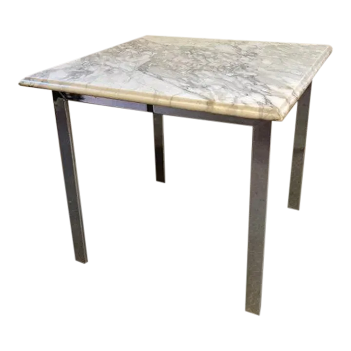 Vintage Mid Century Modern Marble Table With Chrome Legs Chairish