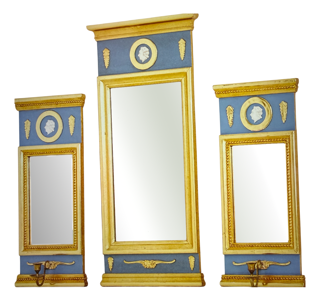 Late Gustavian Mirror Set, 1900s, Set of 3