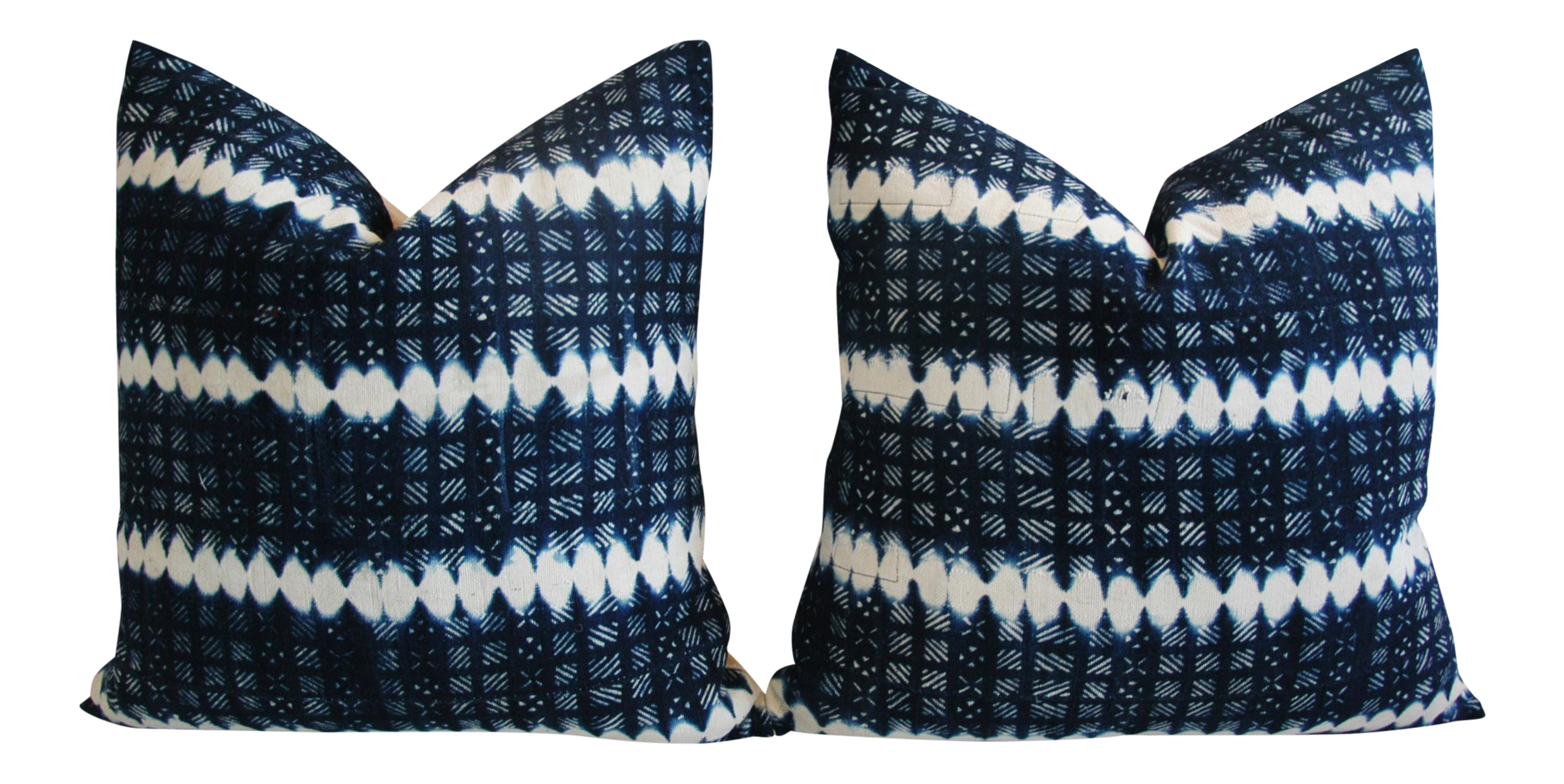 Handwoven Indigo Textile Pillows A Pair Chairish