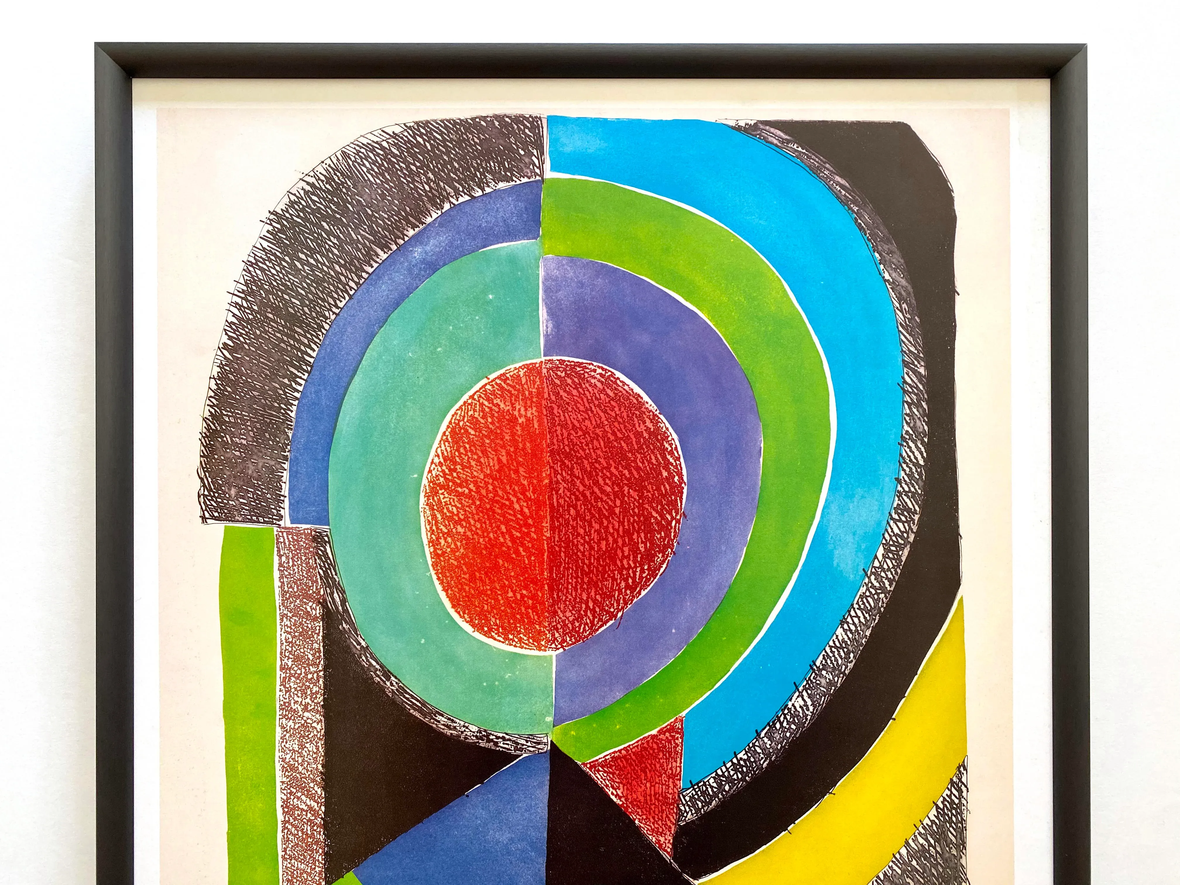 Sonia Delaunay Vintage 1979 Modernist Lithograph Print
