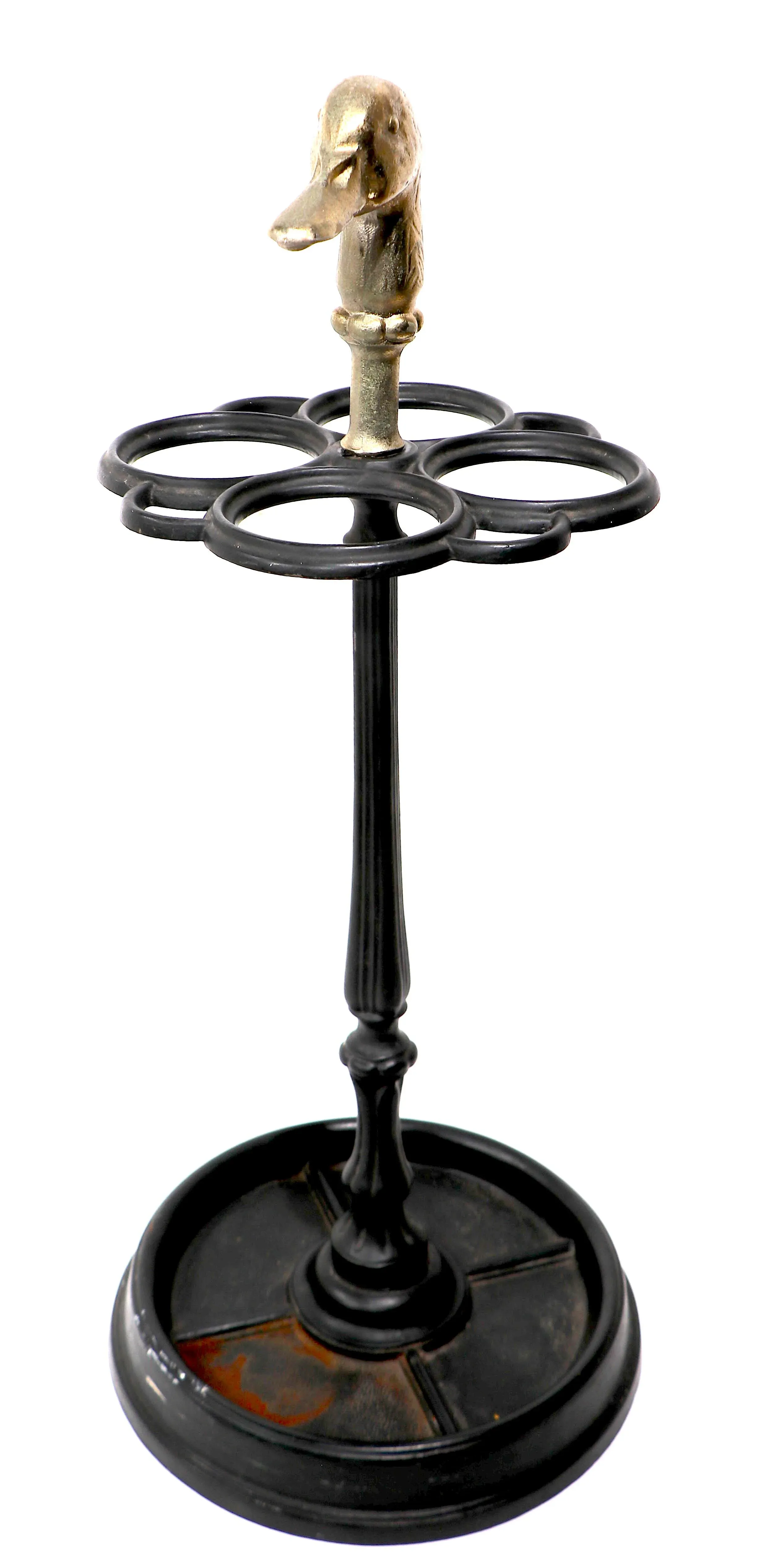 Duck Head Brass and Iron Umbrella Cane Stand Made in France Duck Head Brass and Iron Umbrella Cane Stand Made in France