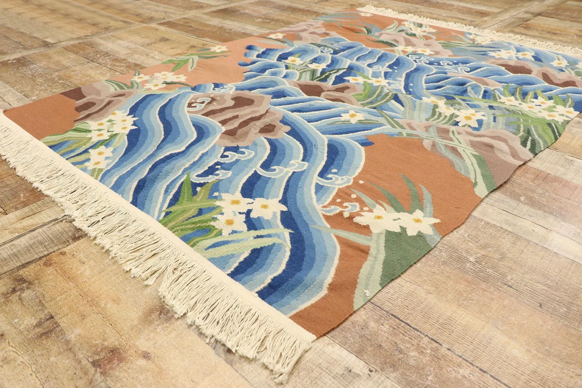 Vintage Japanese Kilim Rug, 04'03 X 05'10 | Chairish