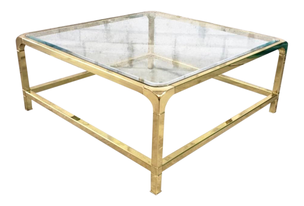 Vintage Regency Mastercraft Brass and Glass Coffee Table Chairish