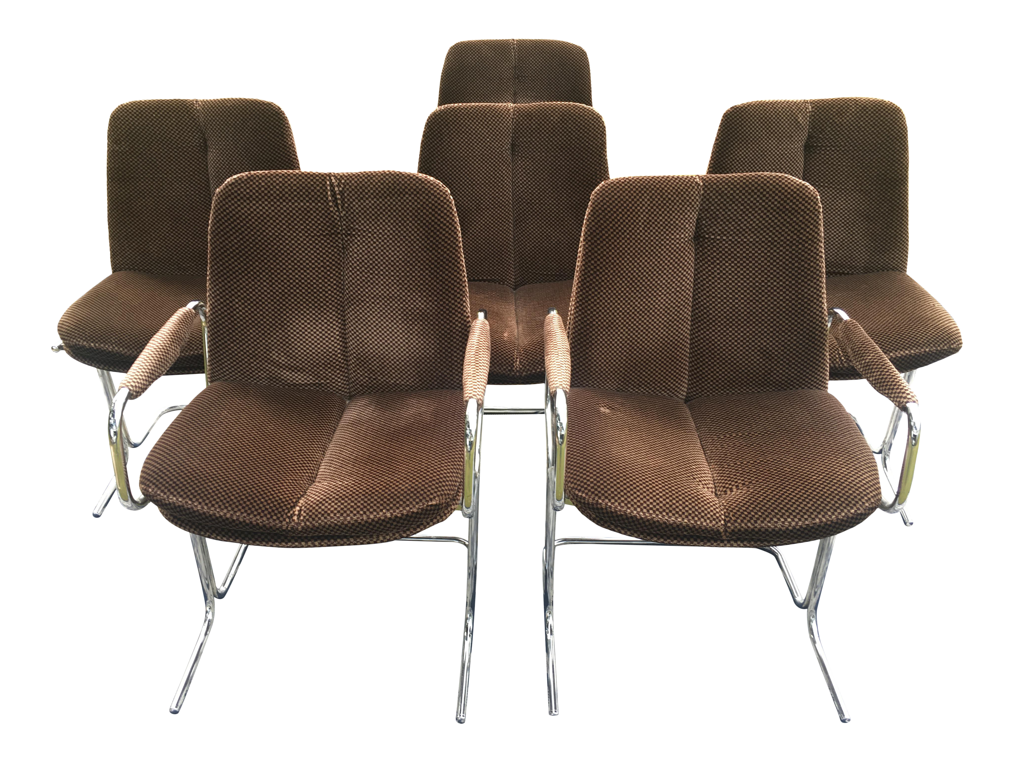 Pieff Eleganza Chrome Dining Chairs Set of 6