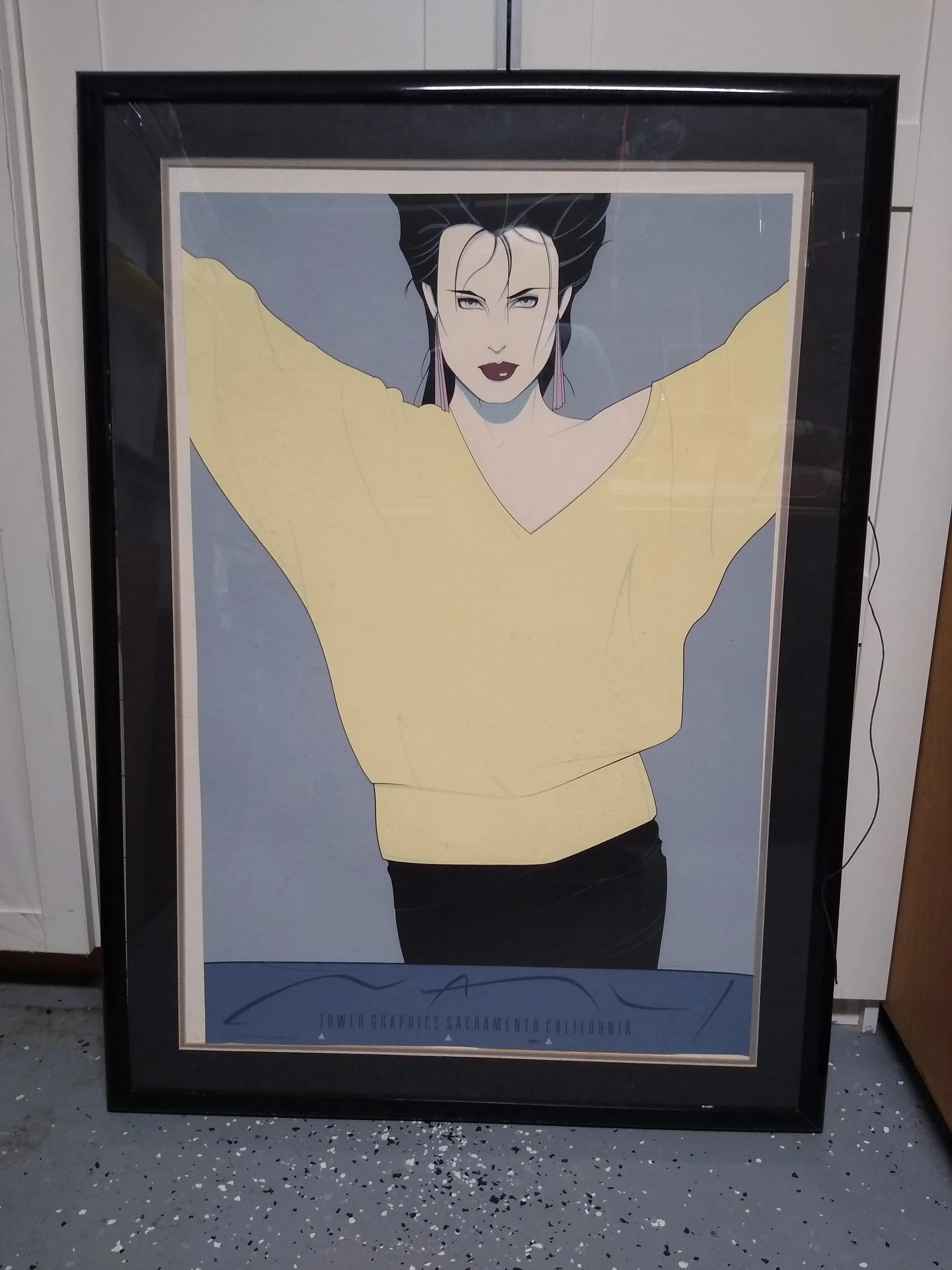 Patrick Nagel Nc#8, Limited Edition Silkscreen Yellow