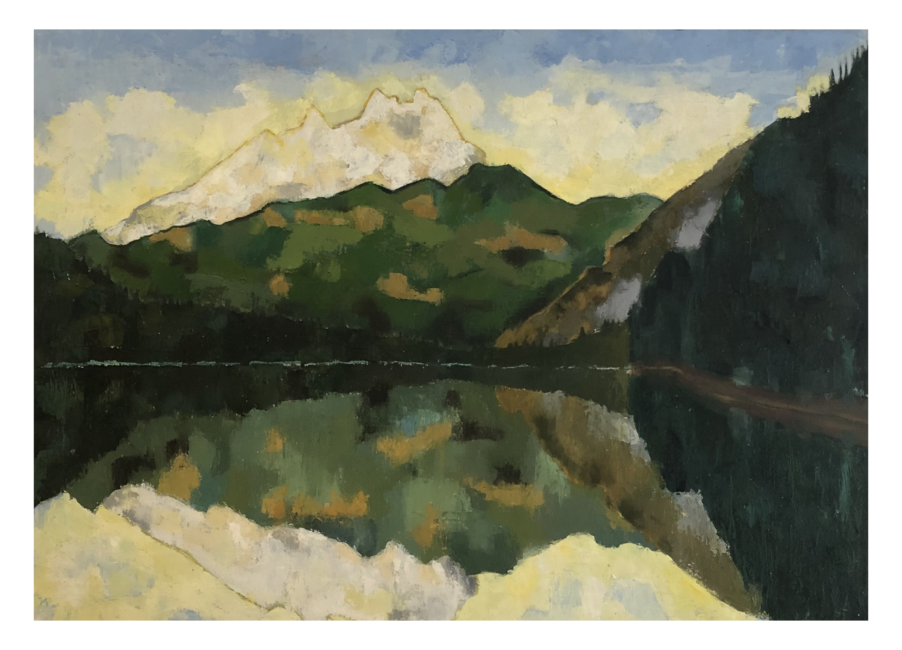 Jean-Jacques Boimond, Paysage miroir, Oil on Canvas