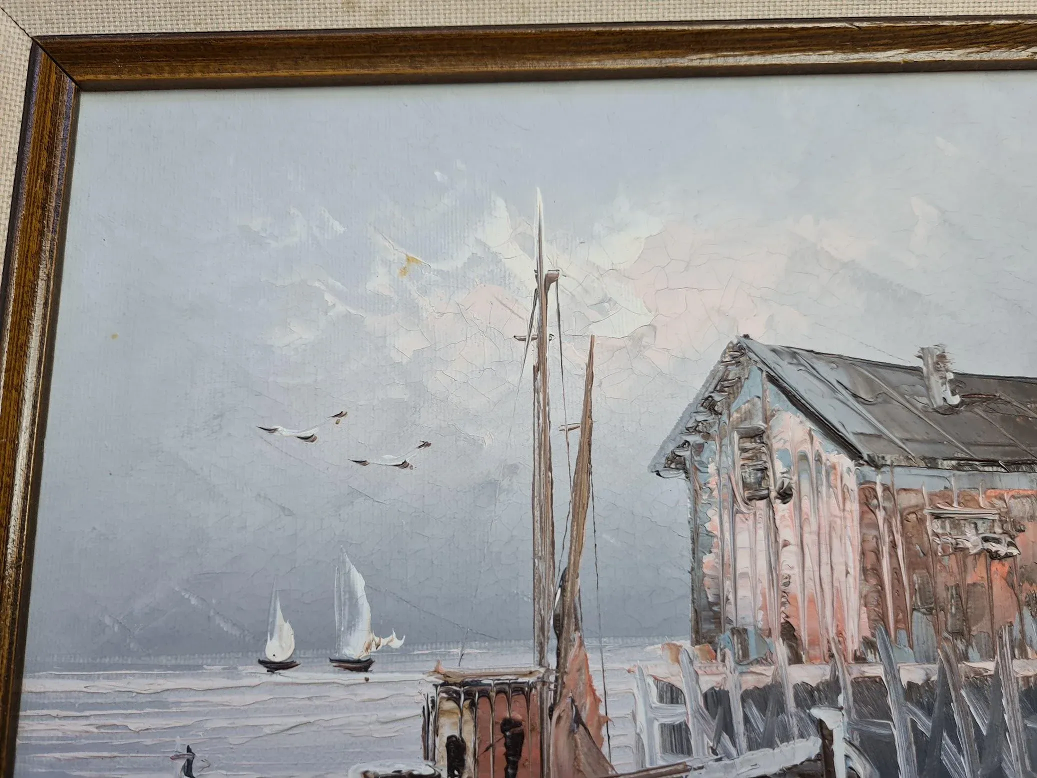 Harbour Scene, Oil on Board, Signed Max Savy, French 1918-2010