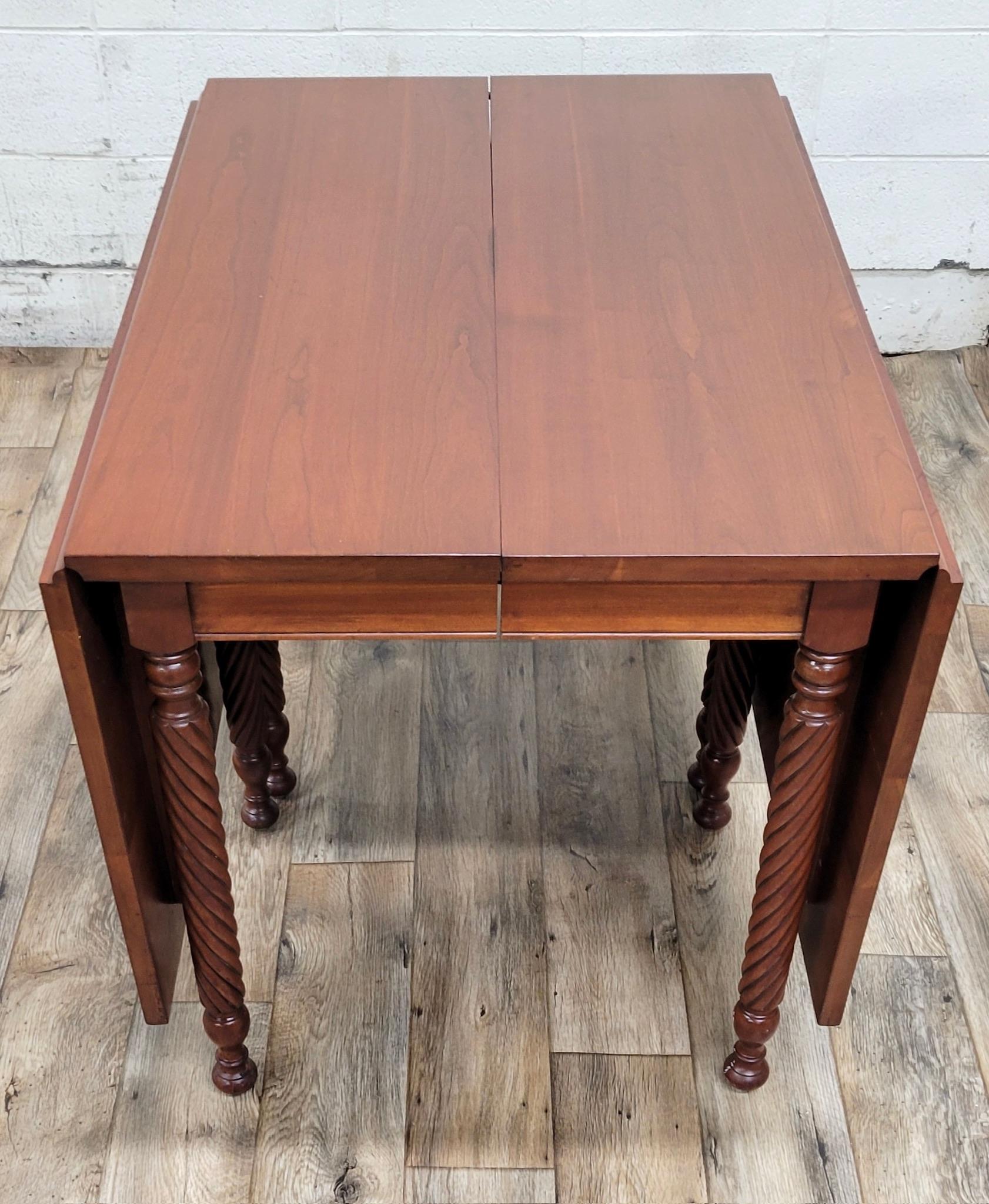 Vintage Drop Leaf Barley Twist Gate Leg Dining Table Chairish