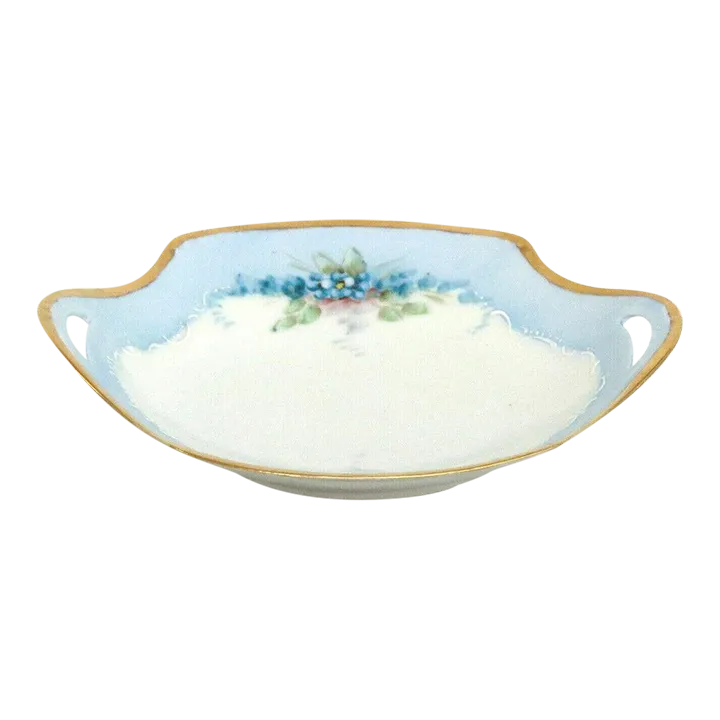 RS Germany Me Nots Porcelain Small Candy Nut Dish with Two