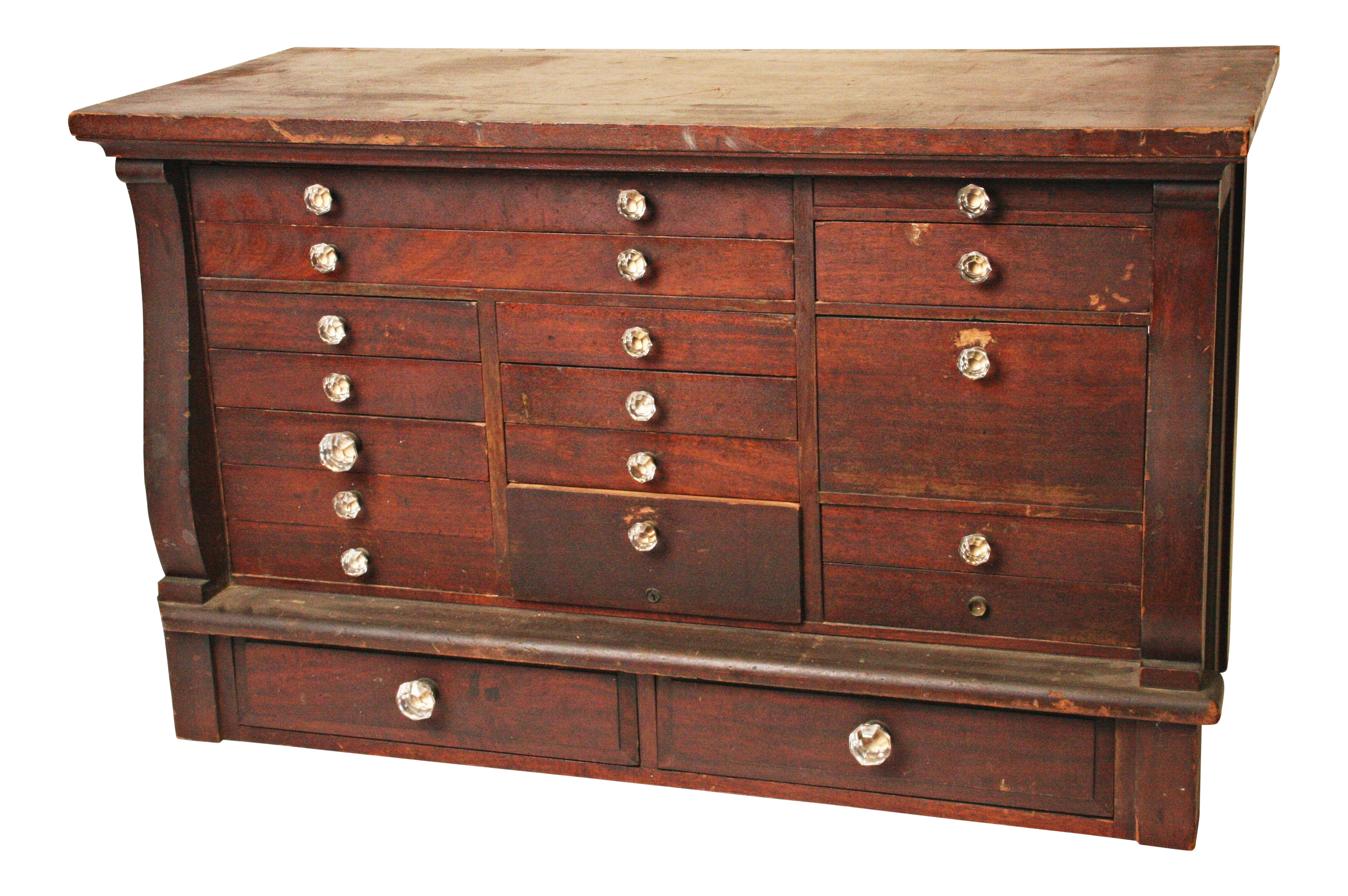 Antique Wood Apothecary Cabinet