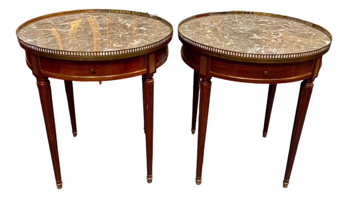 19th Century French Directoire Mahogany Boulliotte Tables
