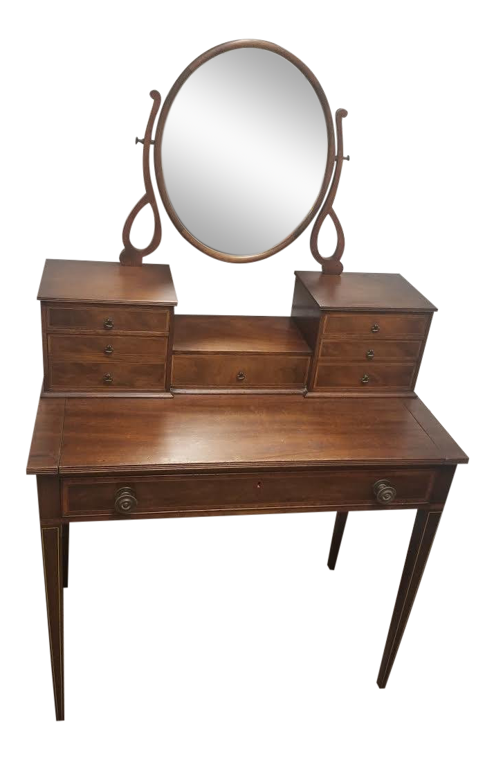 Traditional Mahogany Vanity with Mirror Chairish