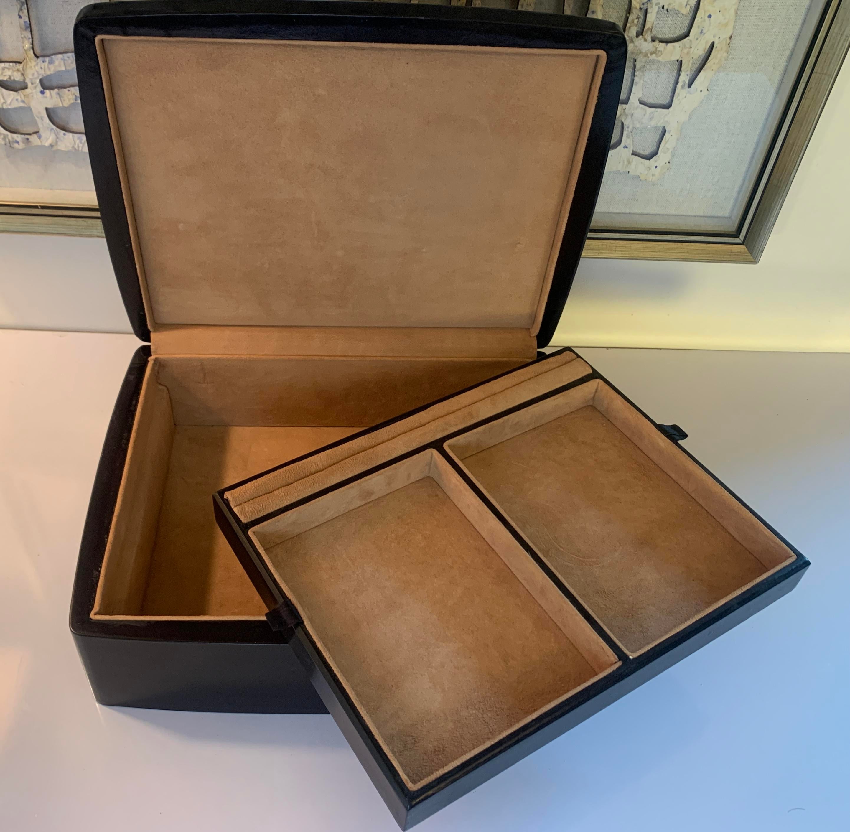 Vintage Tiffany & Co, Elsa Peretti Black Leather 