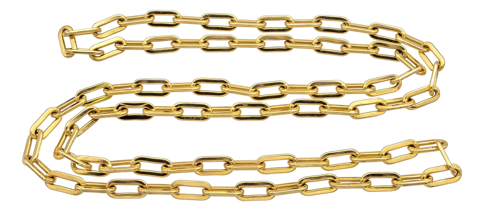 Vintage Tiffany 14k Yellow Gold Paper Clip Chain Necklace