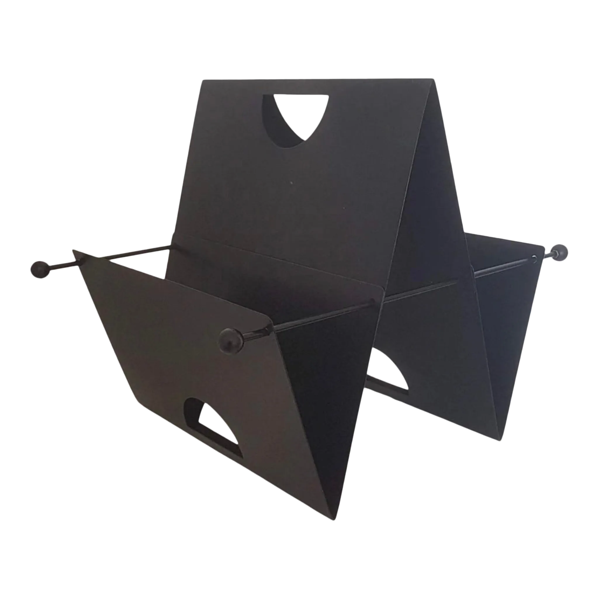 1980s Postmodern Memphis Angular Pleated Magazine Rack / Record Holder ...
