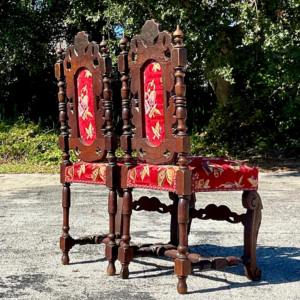 Gothic Red High Back Dining Chairs Gothic Black Franciscan Carver