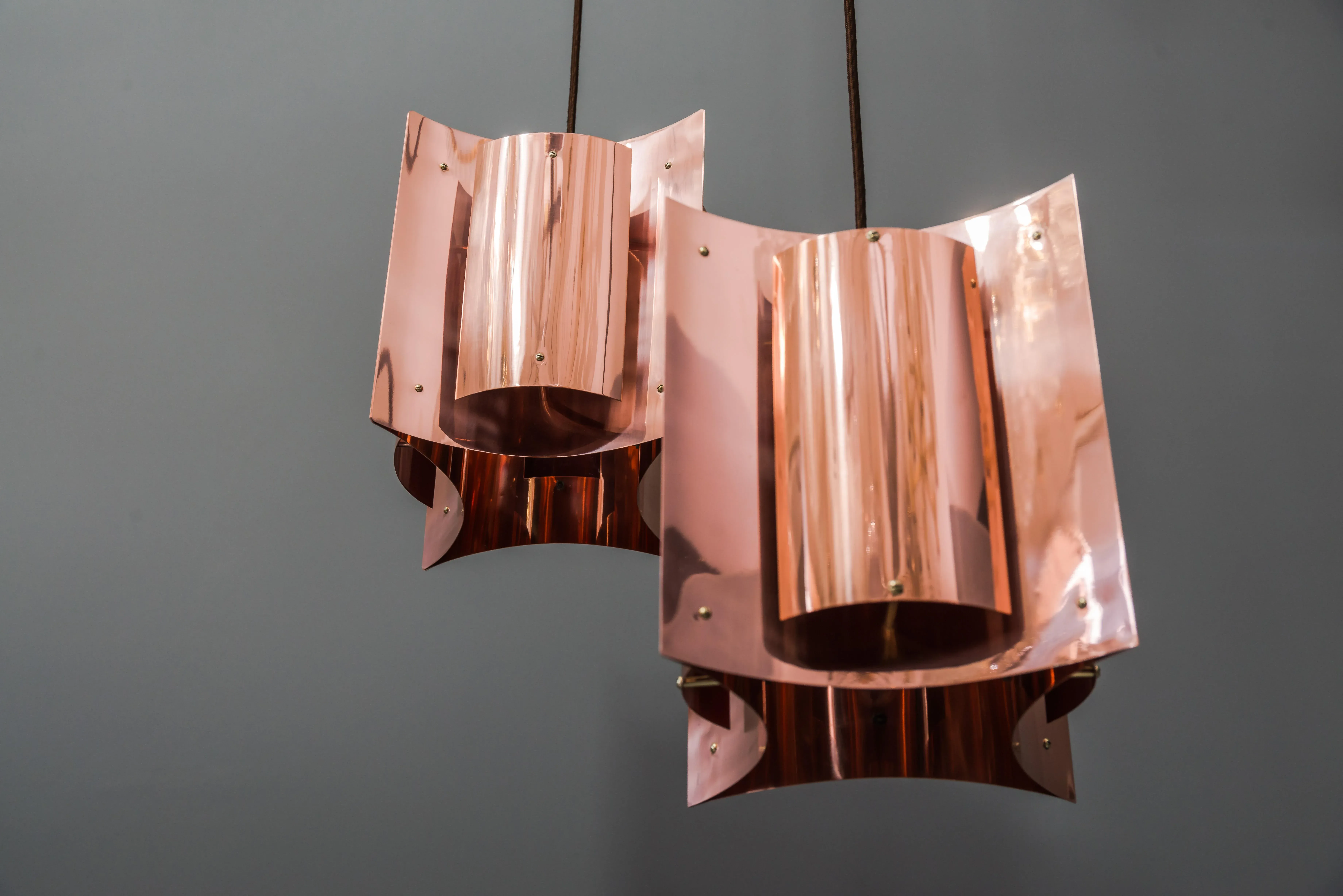 Danish Copper Pendant Lamp by Svend Aage Holm Sørensen, 1960s