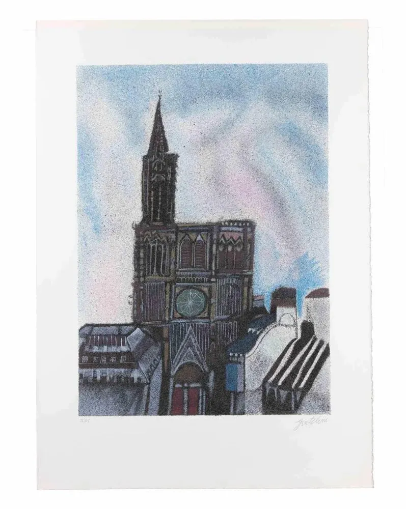 Franco Gentilini, Church, Screenprint, 1970s