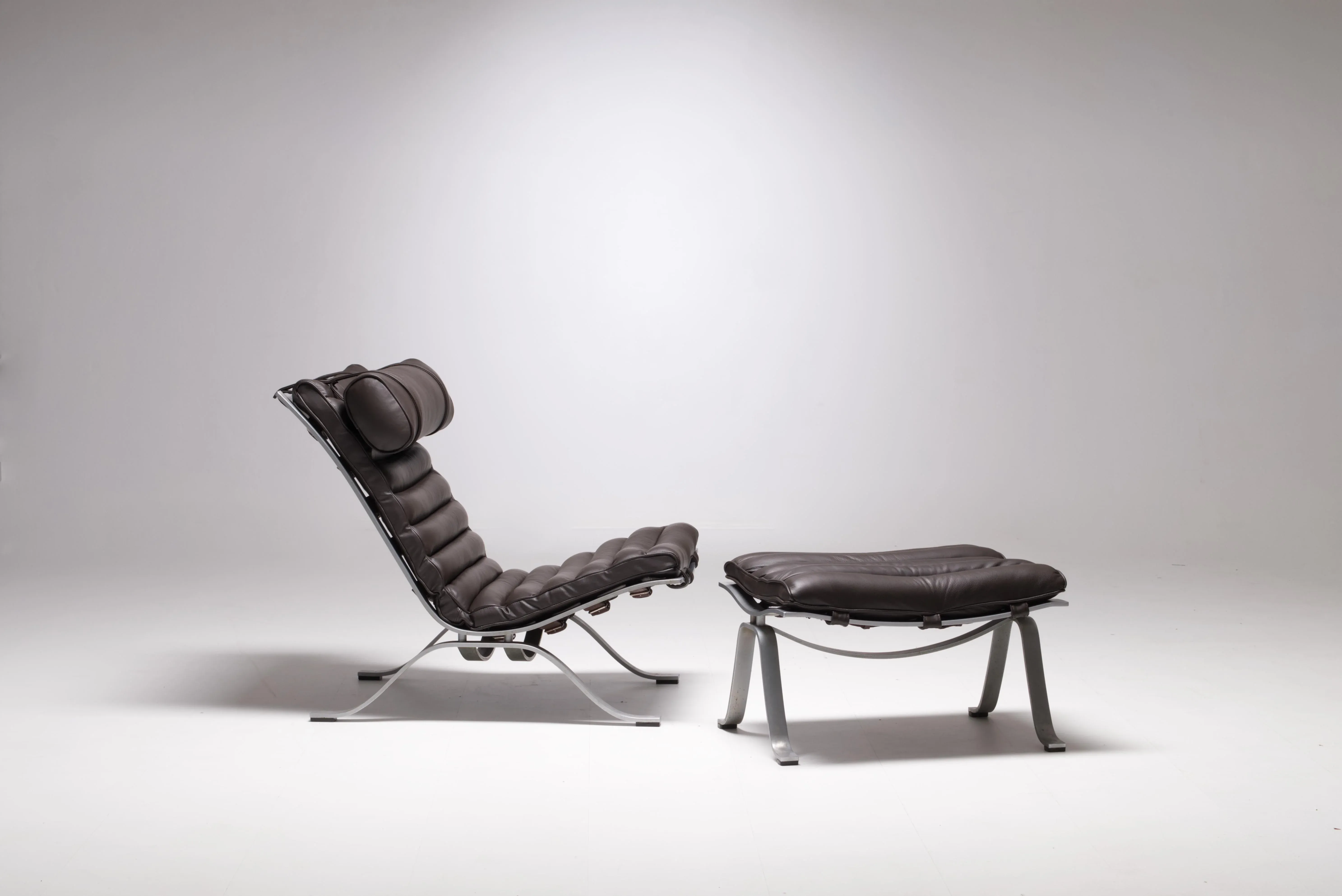 Set of Ari Chair and Ottoman by Arne Norell for Arne Norell AB