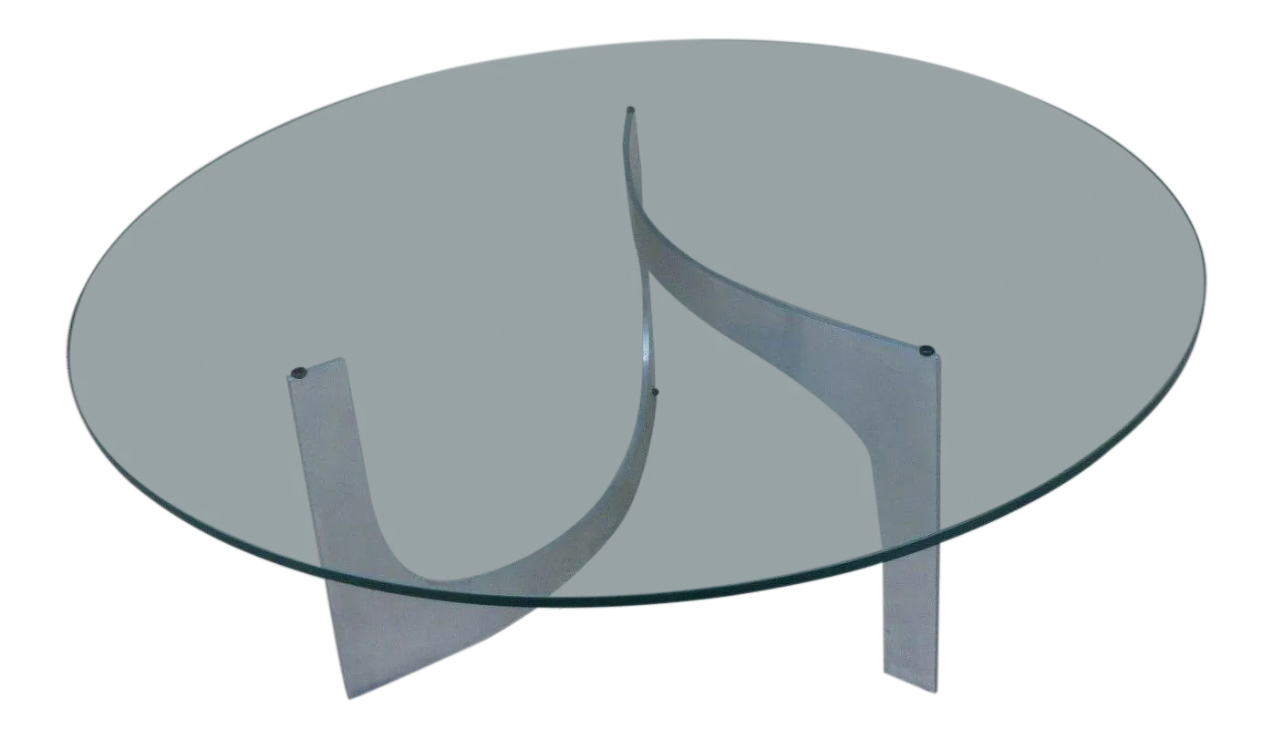 Mid Century Modern Aluminum Sculptural Table by Knut Hesterberg by