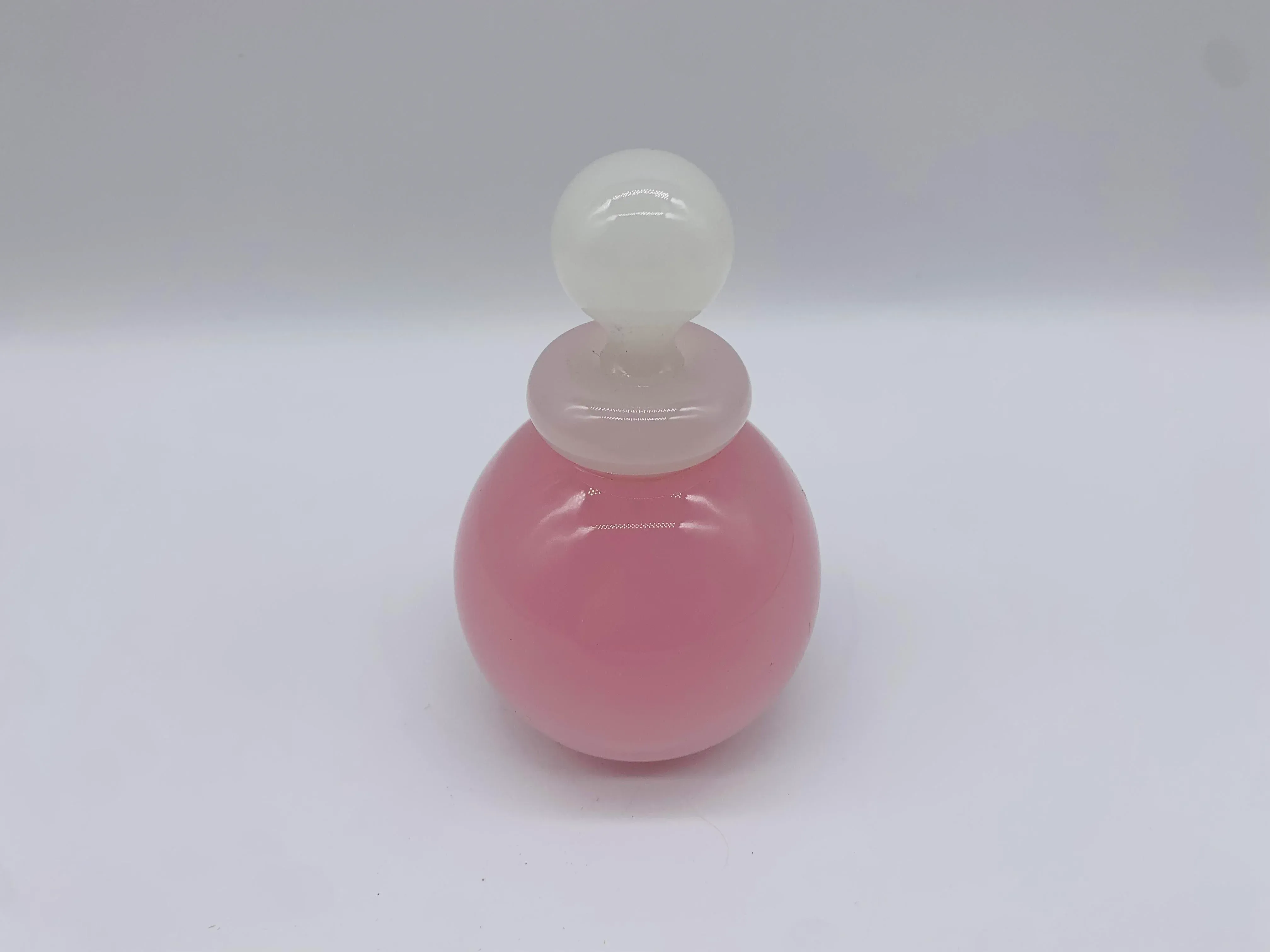 Venetian Pink Murano Glass Opaque Perfume Vial from Murano, 1950s