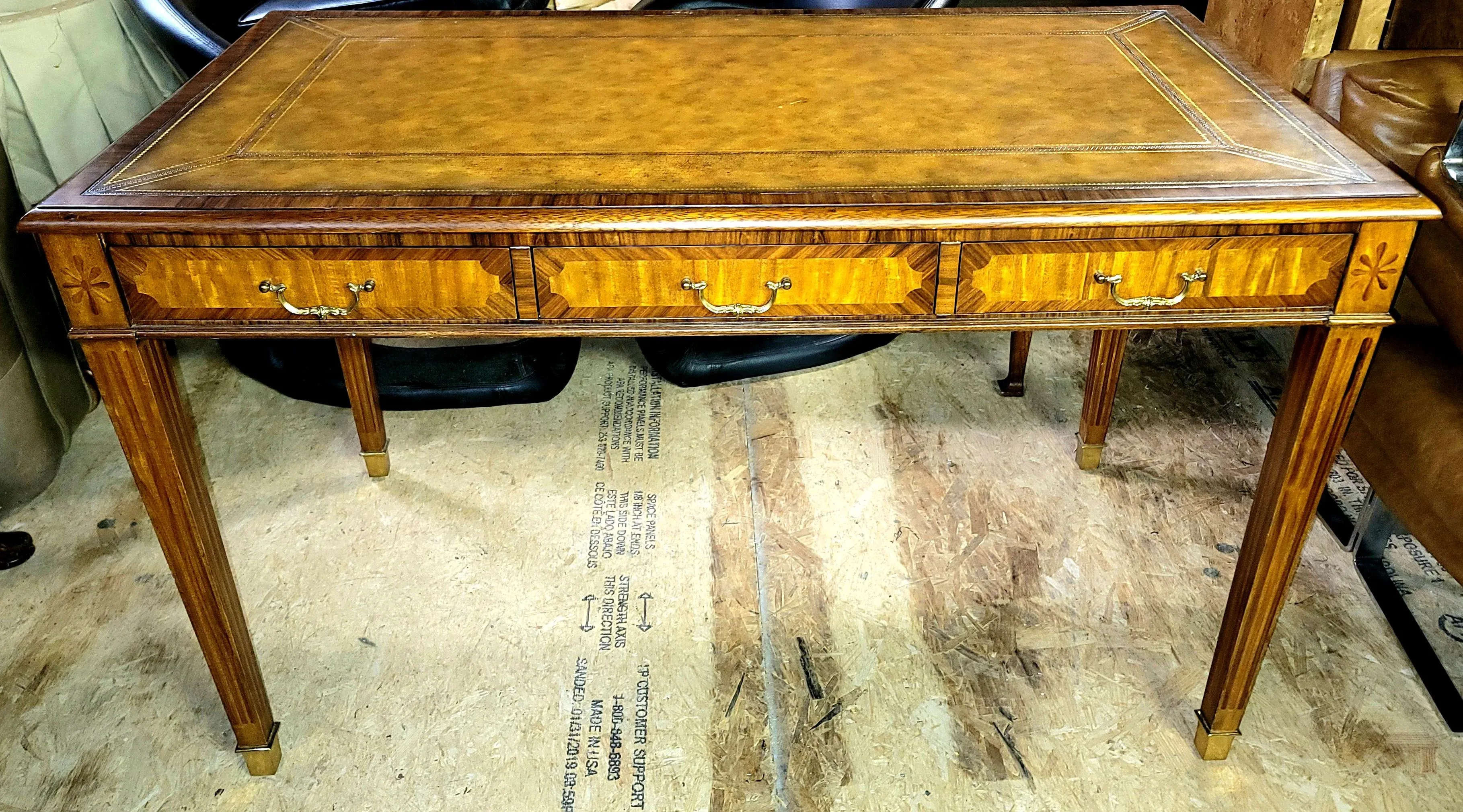 Maitland Smith Leather Top Writing Desk Chairish