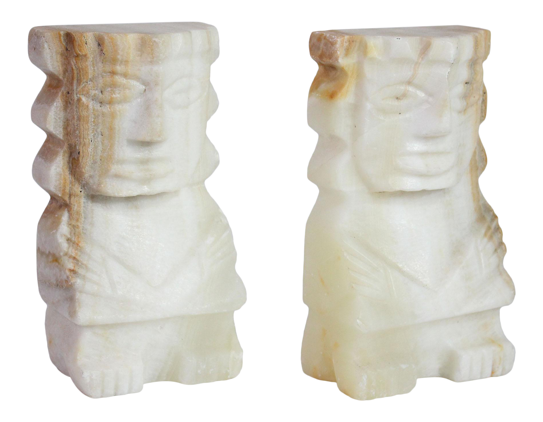 Gingerslittlegems carved figurine Mexico Hand Carved Onyx Carved Seal Onyx Figural vintage home decor