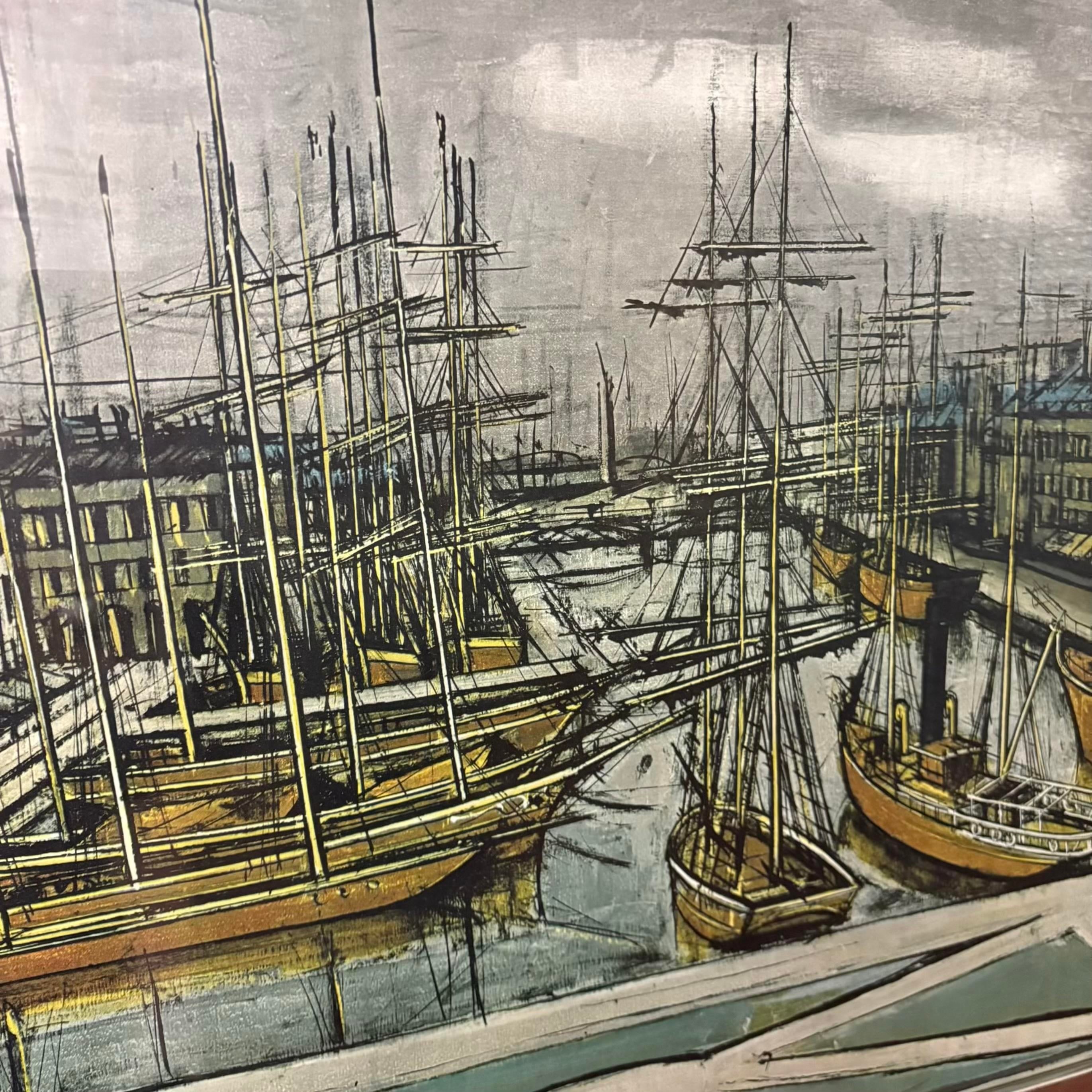 ベルナール・ビュッフェ、Le Havre,le bassin de commer BERNARD BUFFET 貝爾納・布菲| LE HAVRE, LE BASSIN DU COMMERCE