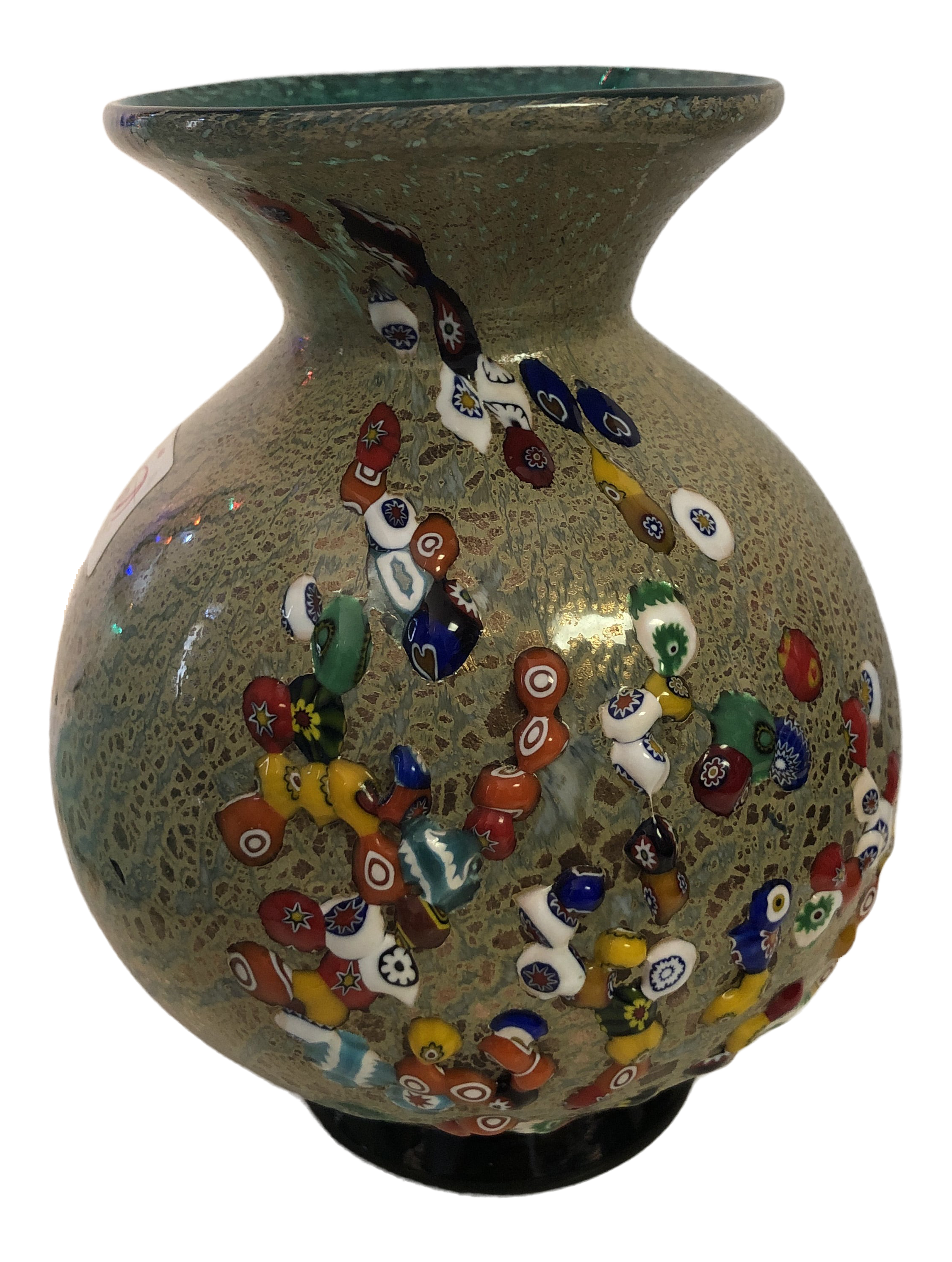 Vintage Murano Millefiori Art Glass Vase Signed And Labeled Chairish