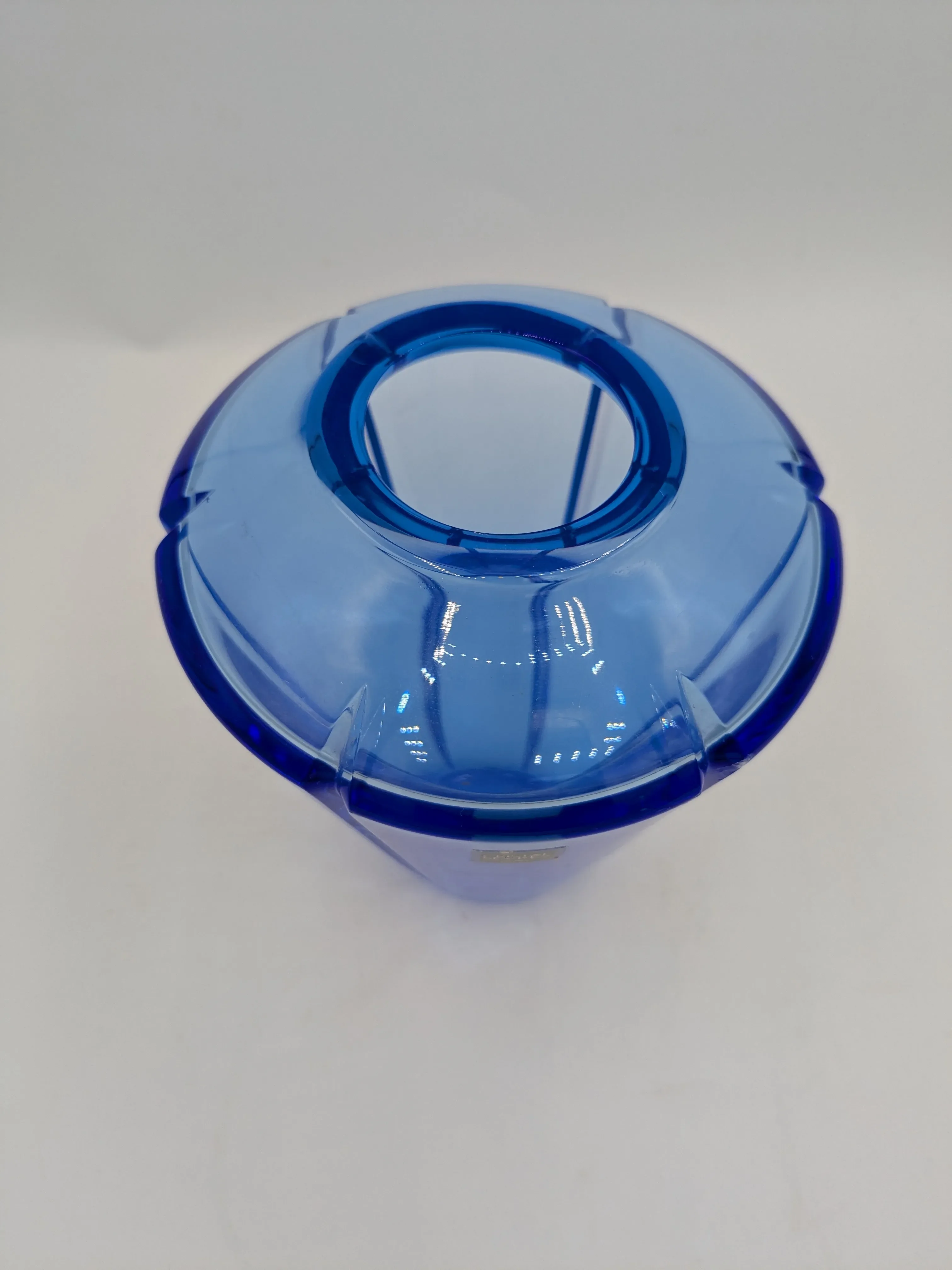 Late 20th Century Blue Crystal Cristal Sevres French Cut Glass