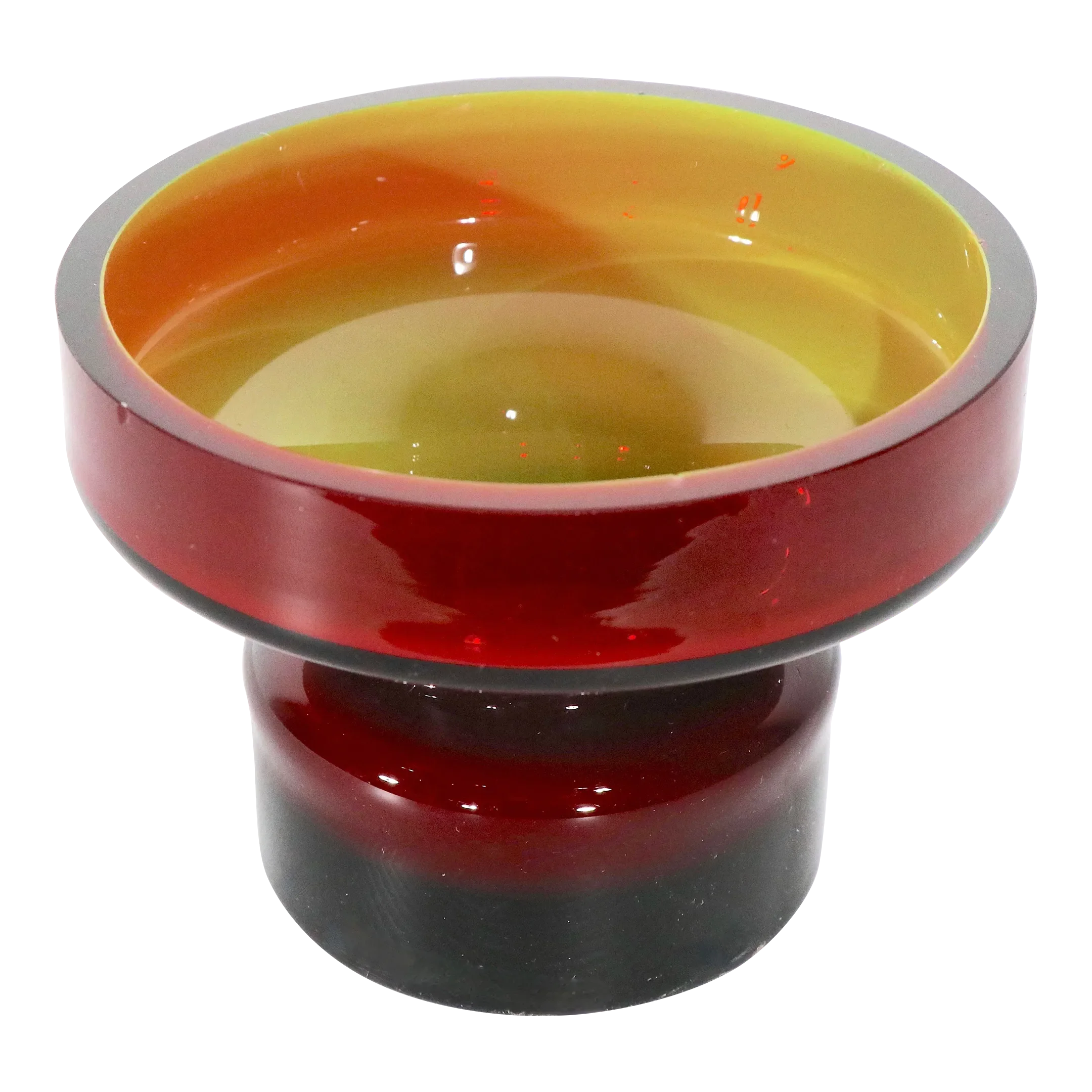 Postmodern Op Art Glass Vase Probably Made in Sweden C 1960- 1970\'s