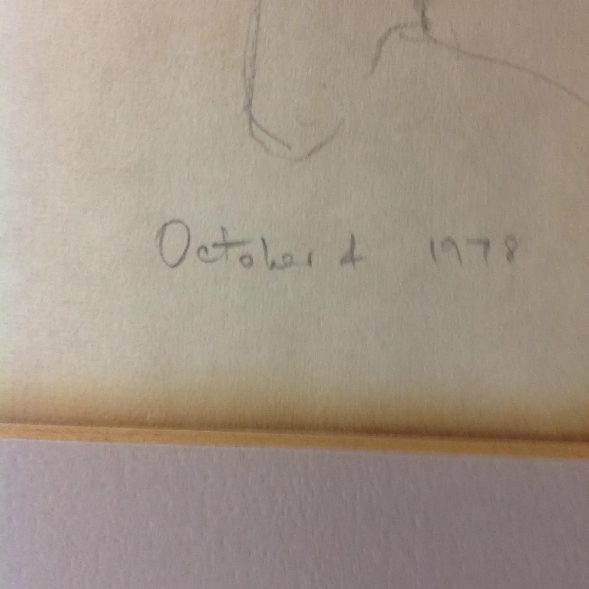 1978 Young Girl Portrait Drawing