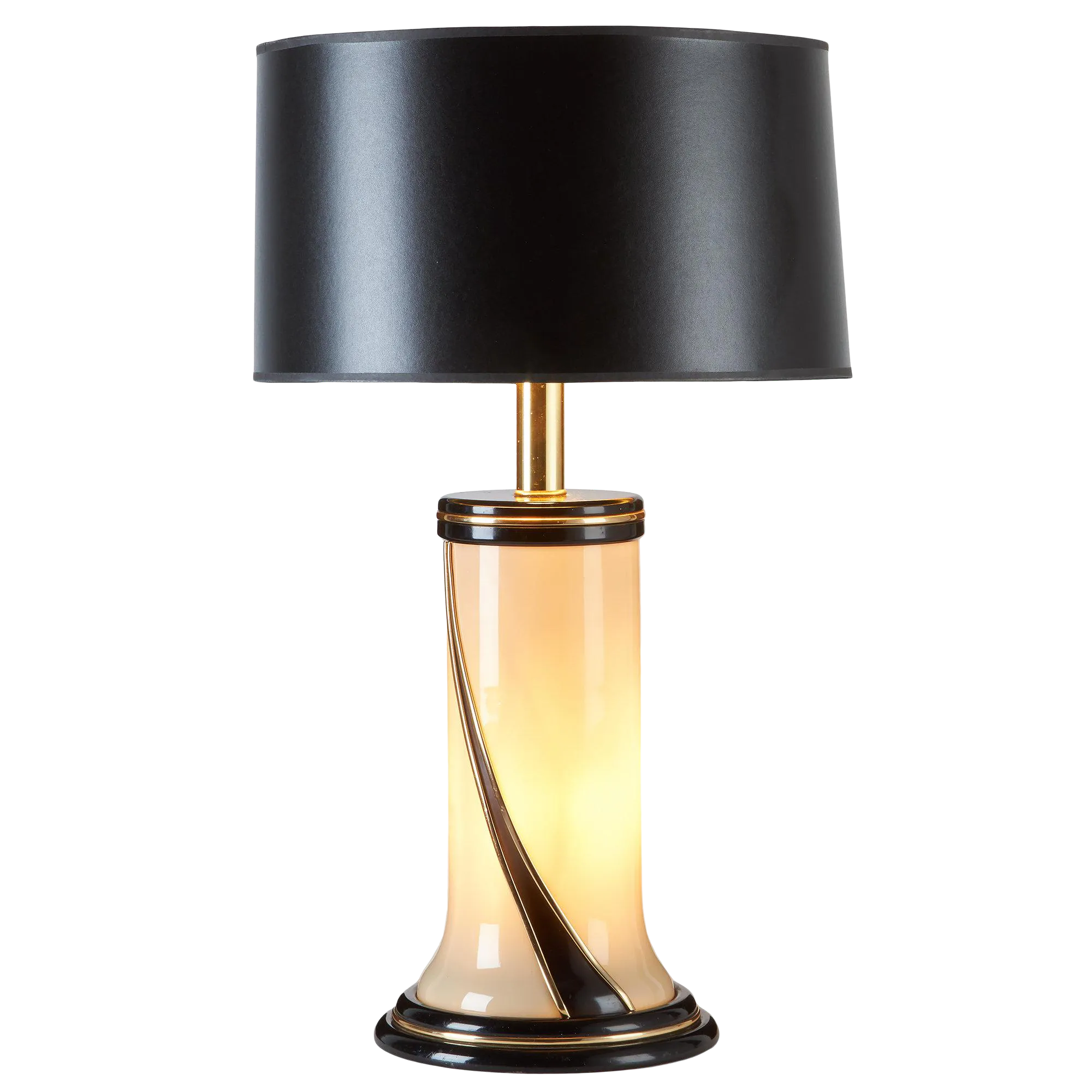 Large Glass Table Lamp Glow Light Chairish