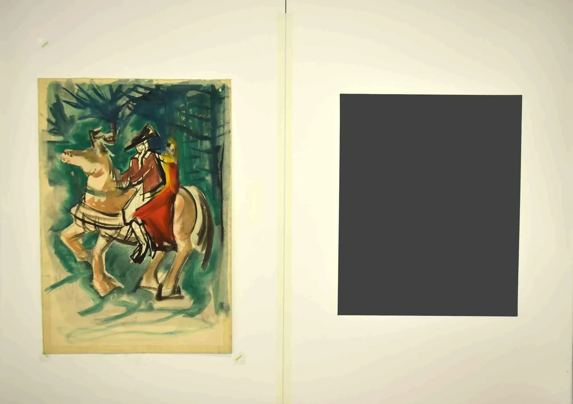 Unknown, Knight and Girl, Mixed Media, 1950s