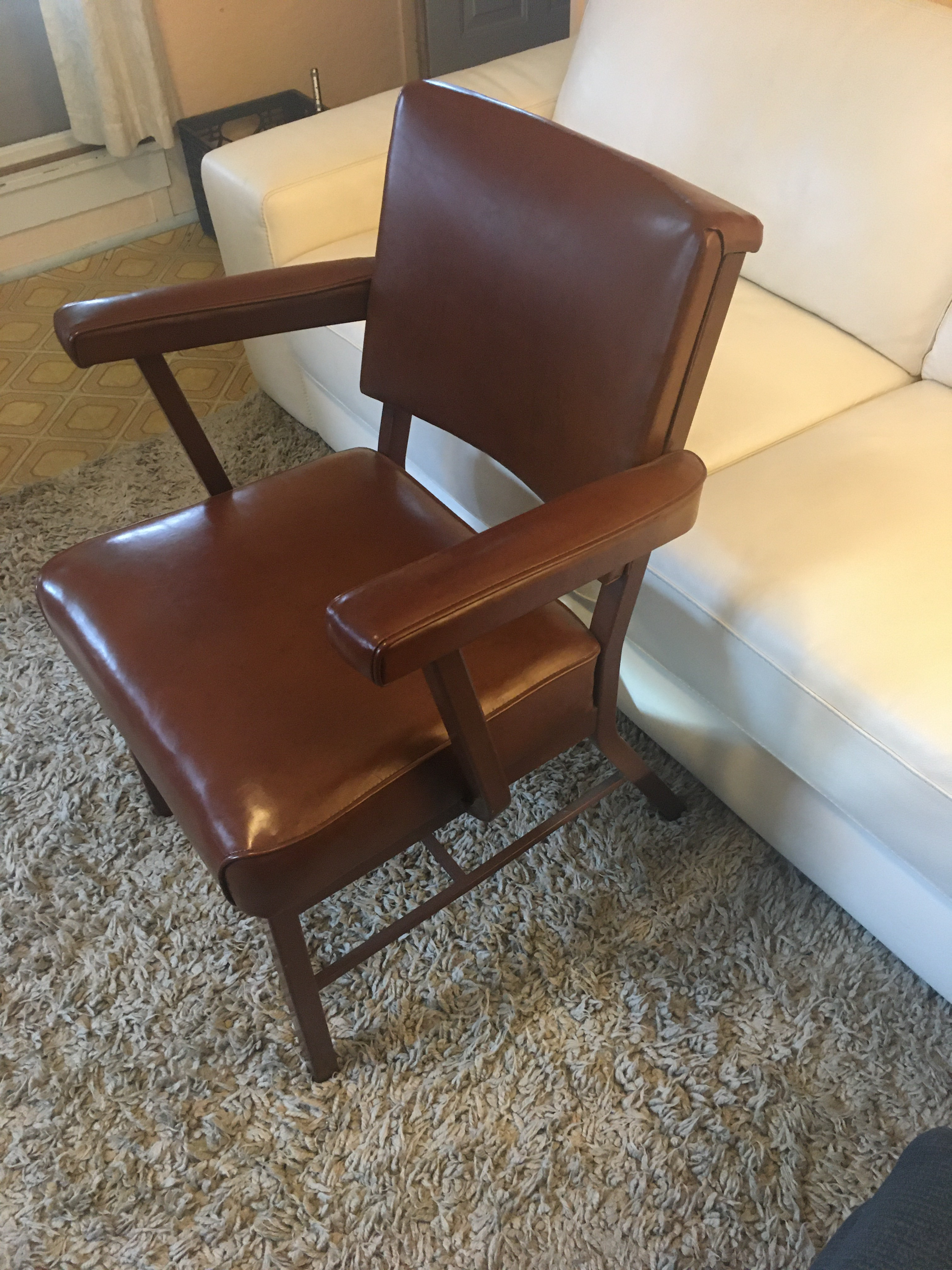 Vintage Mid Century DoMore Industrial Arm Chair | Chairish