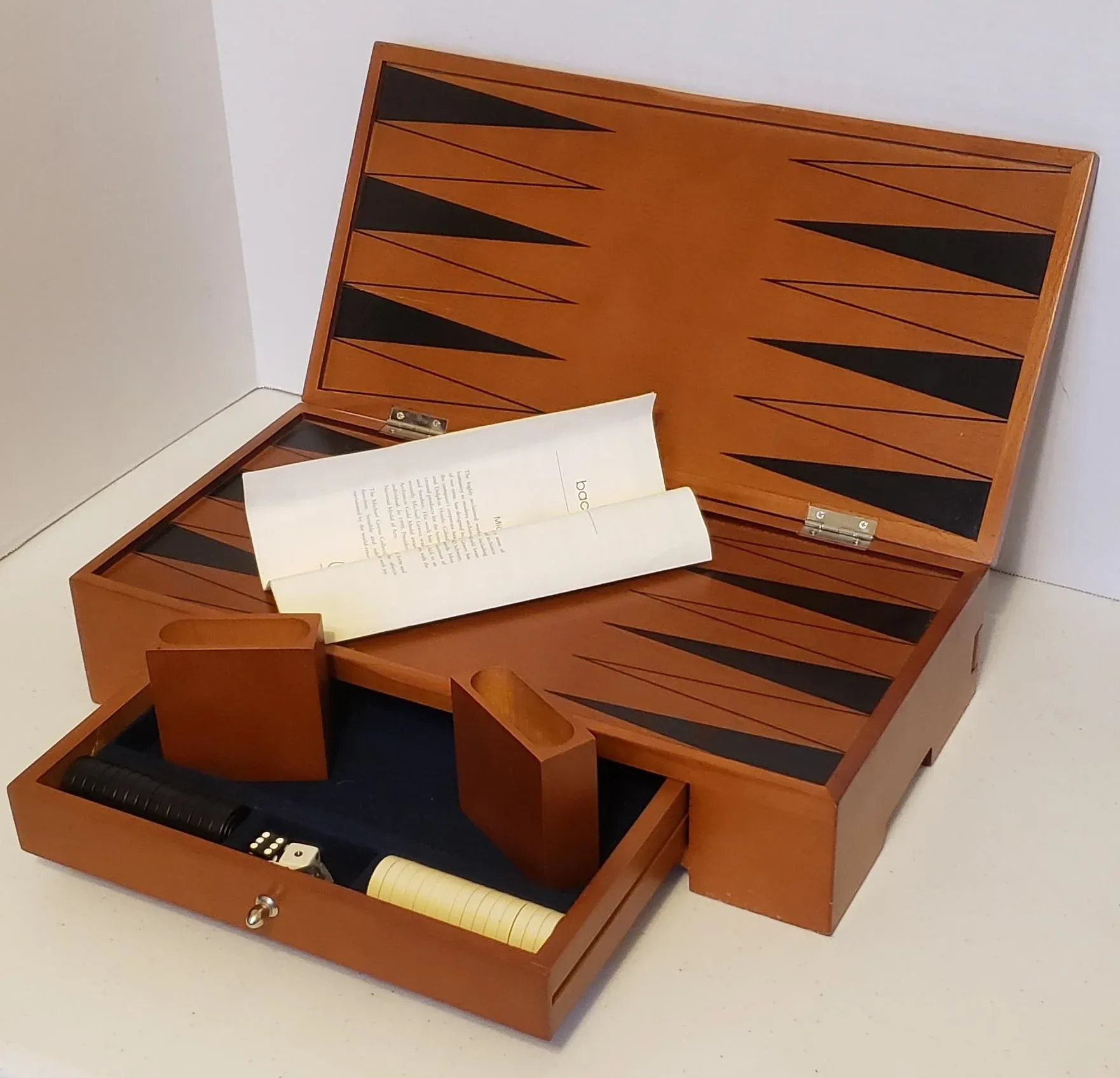 Jeu de société BACKGAMMON 33x28x2,7cm, bois, 6