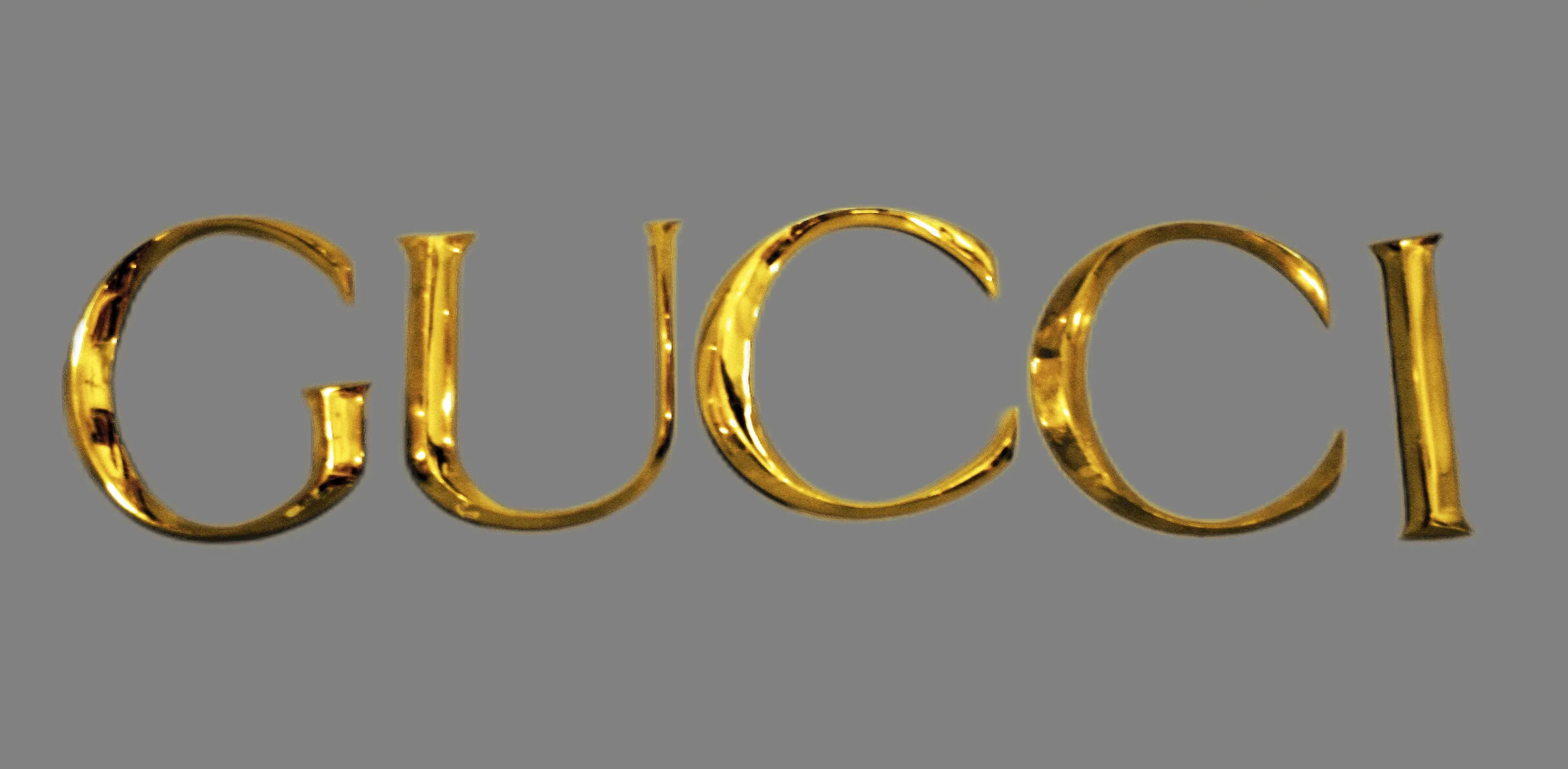 Late 20th Century Decorative Wall Ornament Gucci Letters Made in