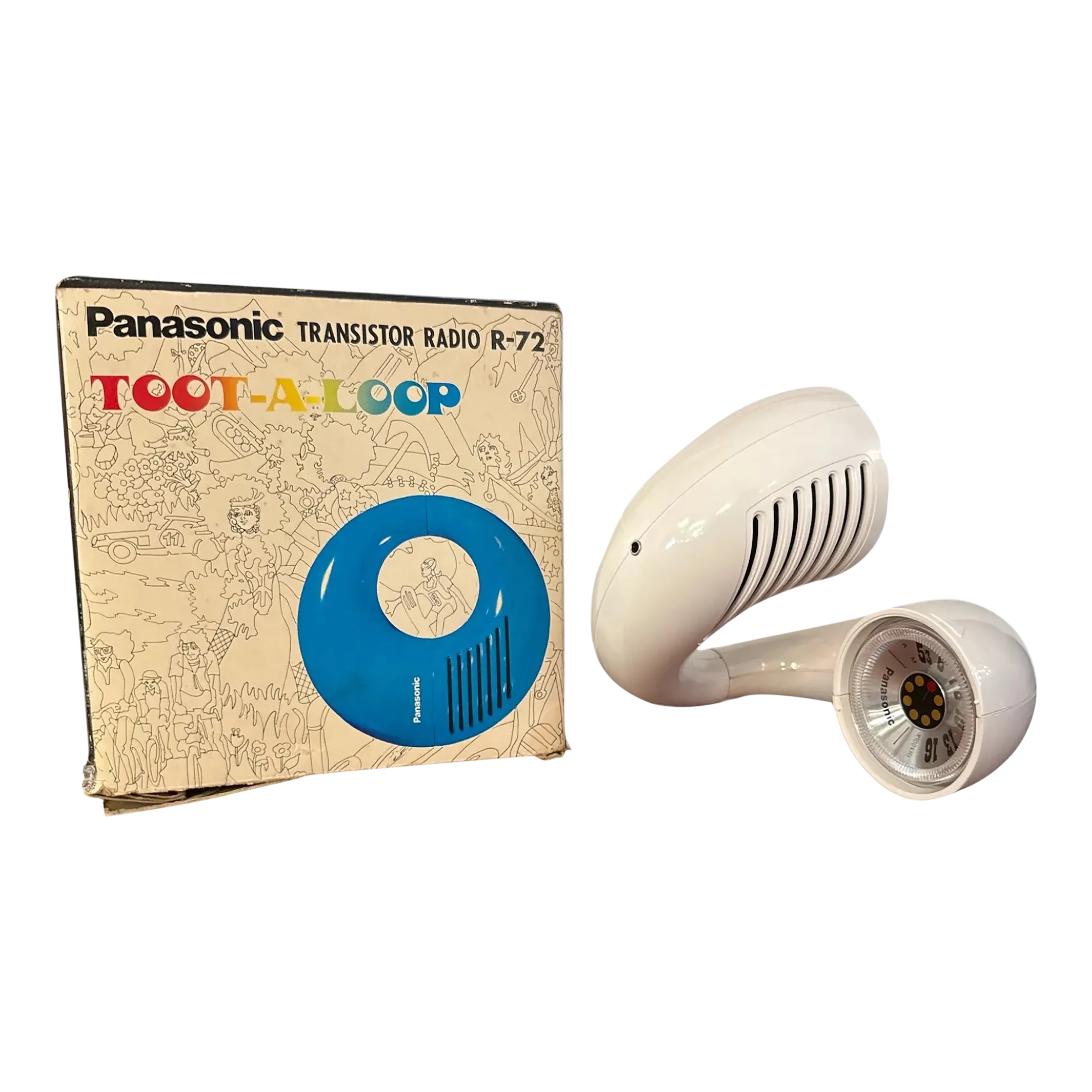 ナショナルパナソニックトランジスタラジオ R-72 1970s Panasonic Transistor Radio R72 | Chairish