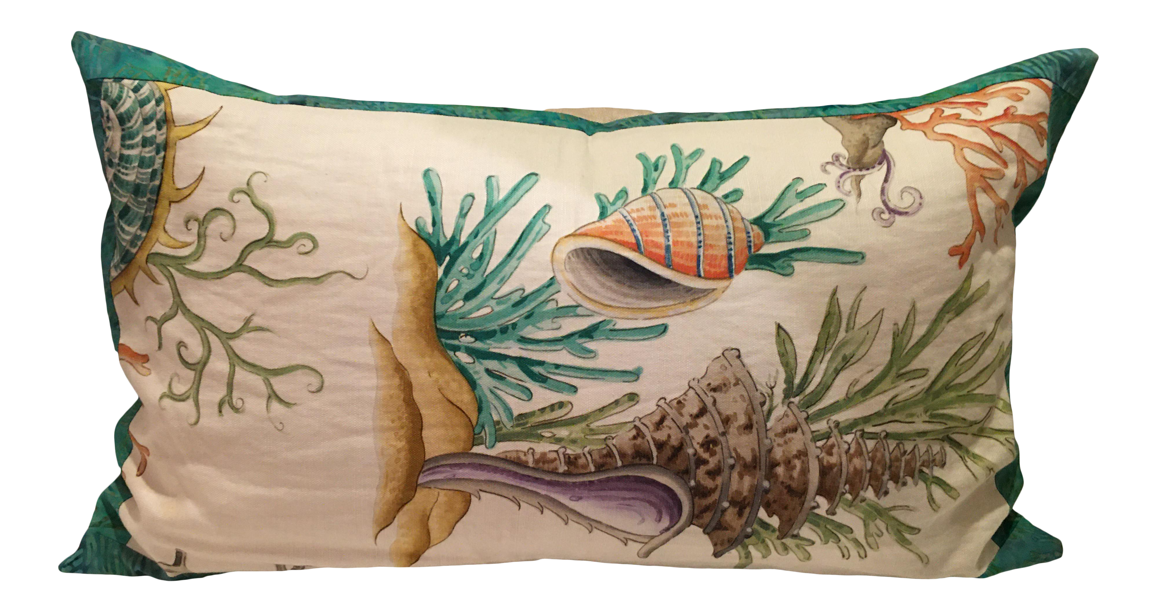 Linen Sea Shell Down Filled Pillow Chairish
