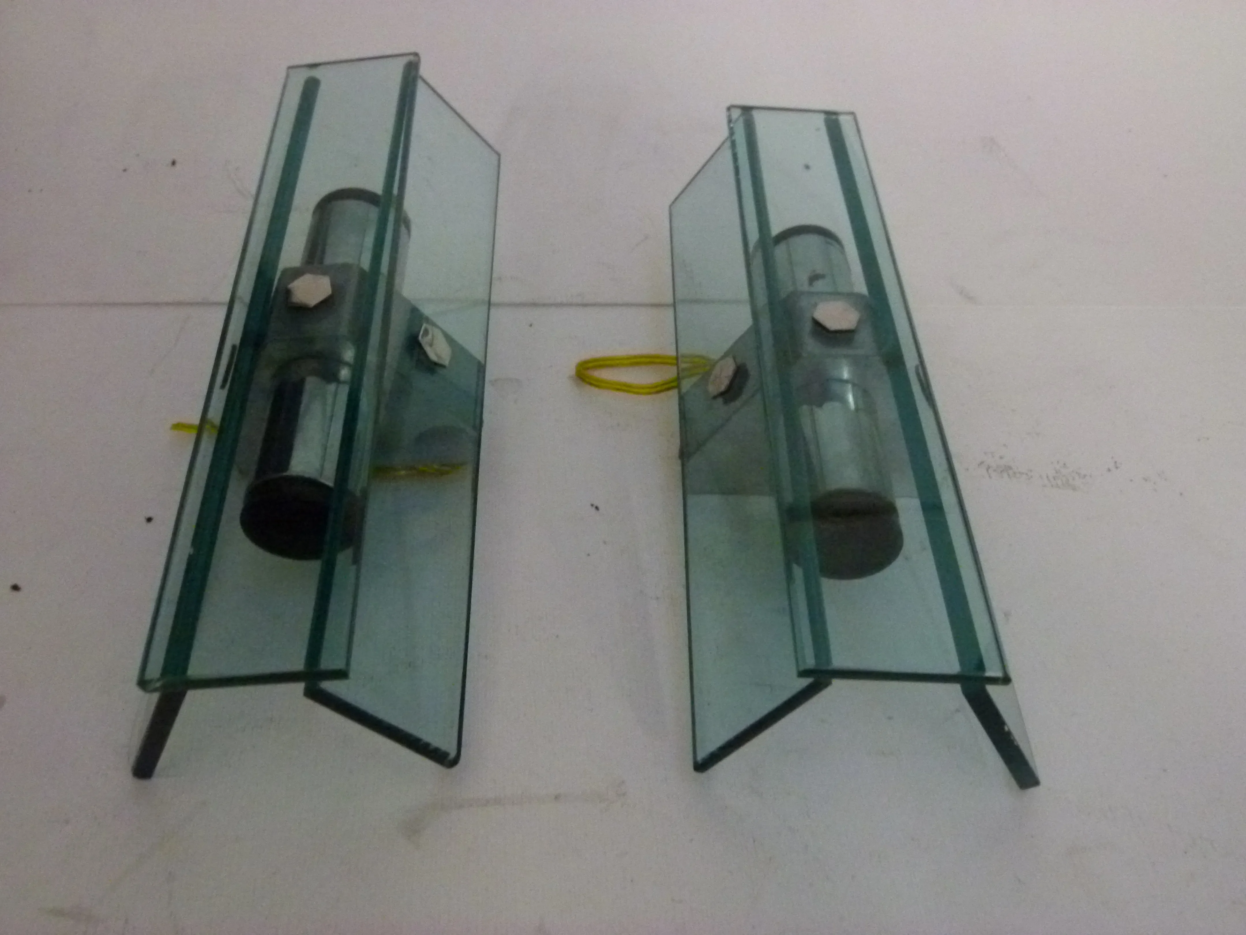 Italian Murano Glass Lamps from VECA, 1970s, Set of 2