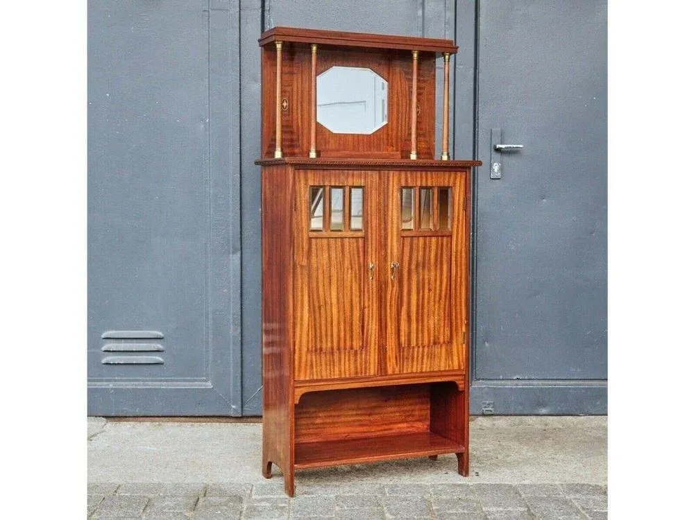 Art Nouveau Mahogany Cupboard