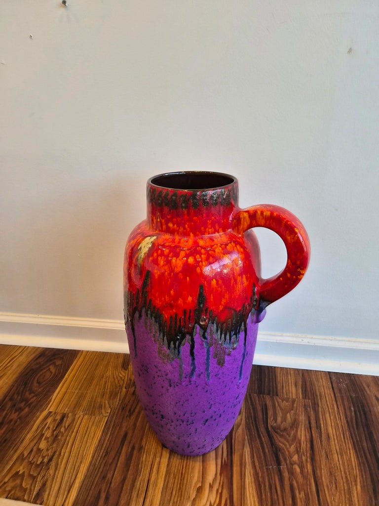 70s FatLava (scheurich社製)26cm 1970s Scheurich Keramik 'Fat Lava' Vase | Chairish