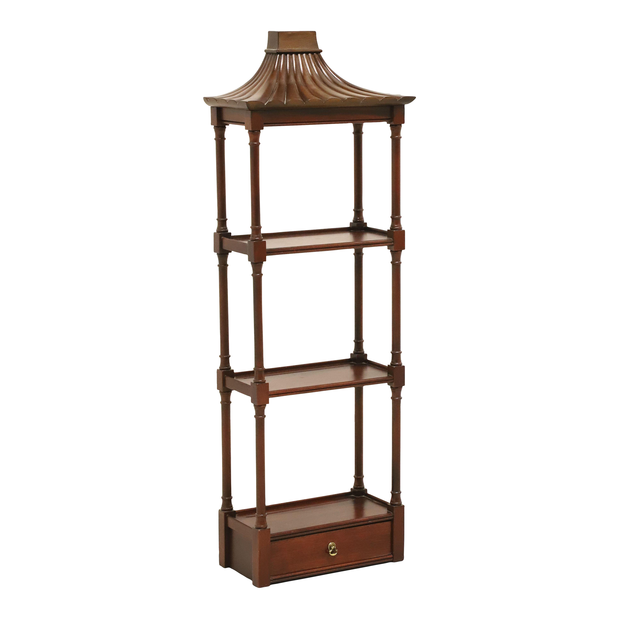 Southampton Mahogany Japanese Pagoda Hanging Wall Shelves Chairish