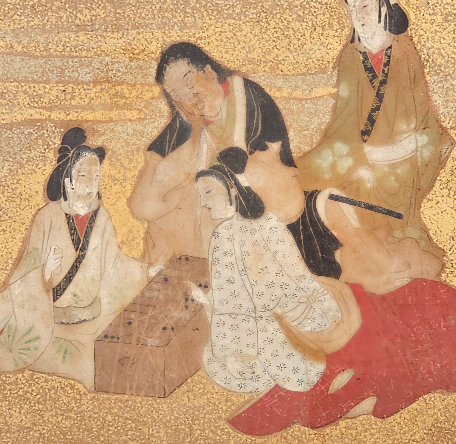 Edo Period Painting of Aristocrats Playing Games, Japan Circa 1820 |  Chairish, image size:1600x1558