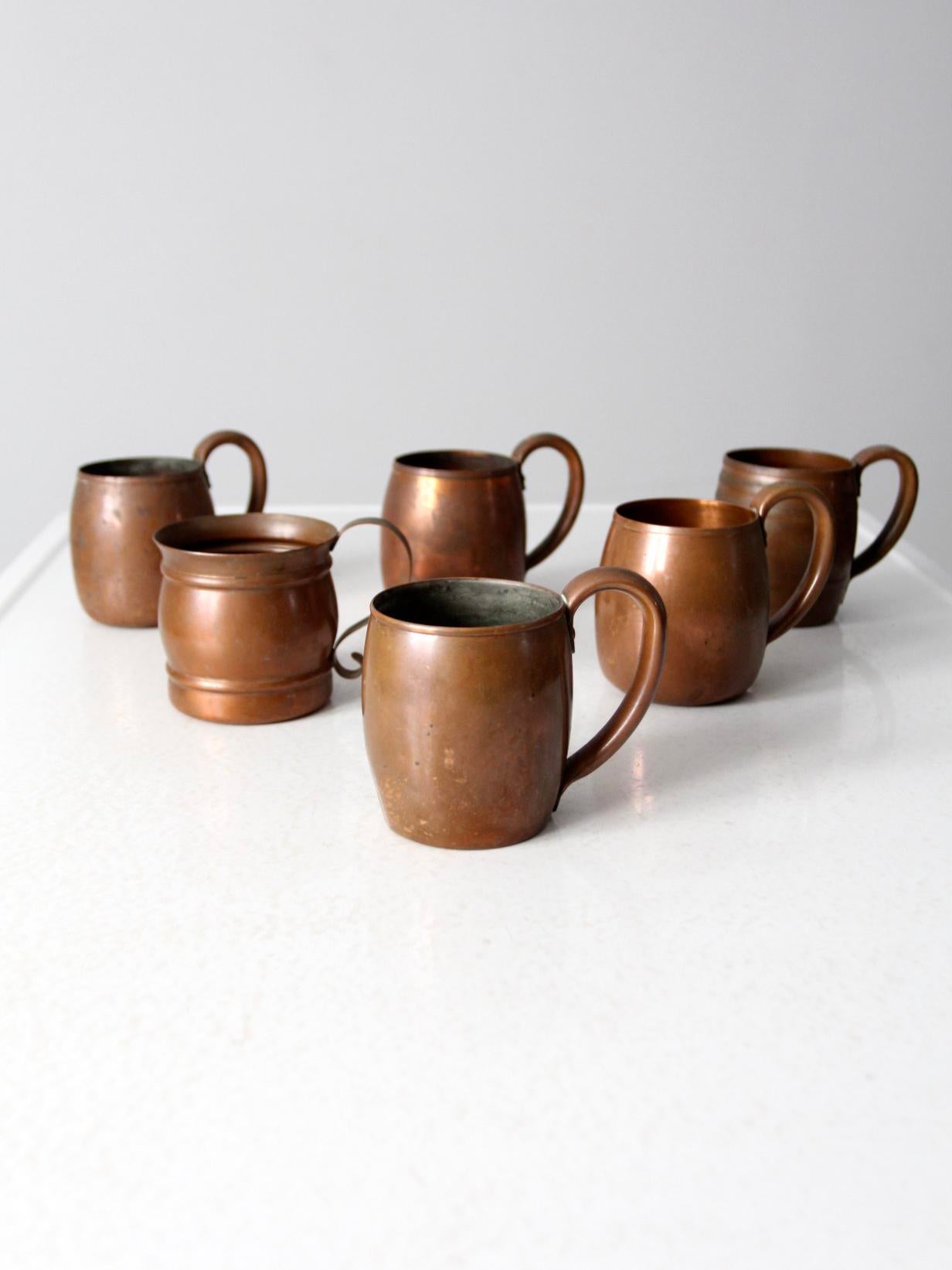 Vintage Copper Mugs - Set of 6 | Chairish Vintage Copper Mugs - Set of 6 | Chairish