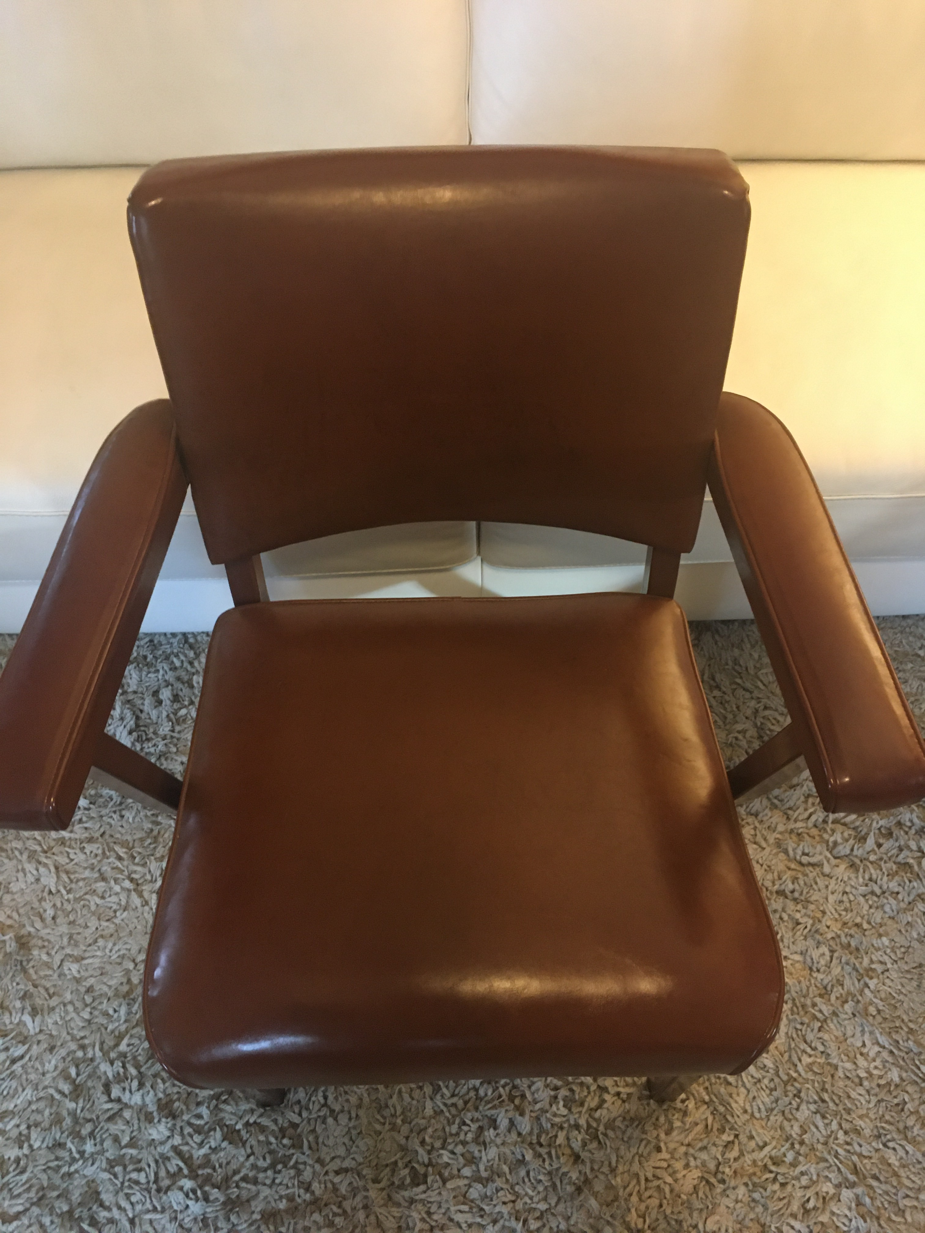 Vintage Mid Century DoMore Industrial Arm Chair | Chairish