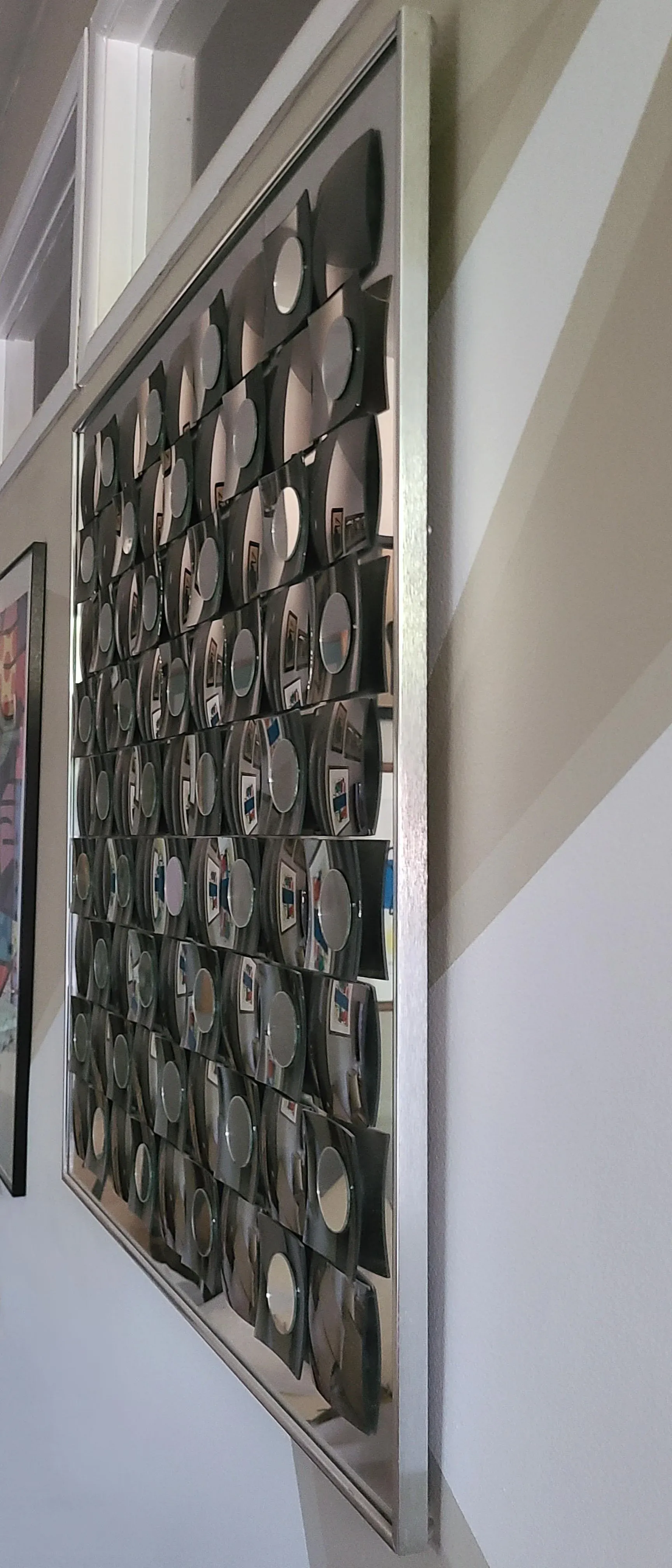 1970s Mirrors Mirrors on the Wall Square Op Art by Hal Bienenfeld