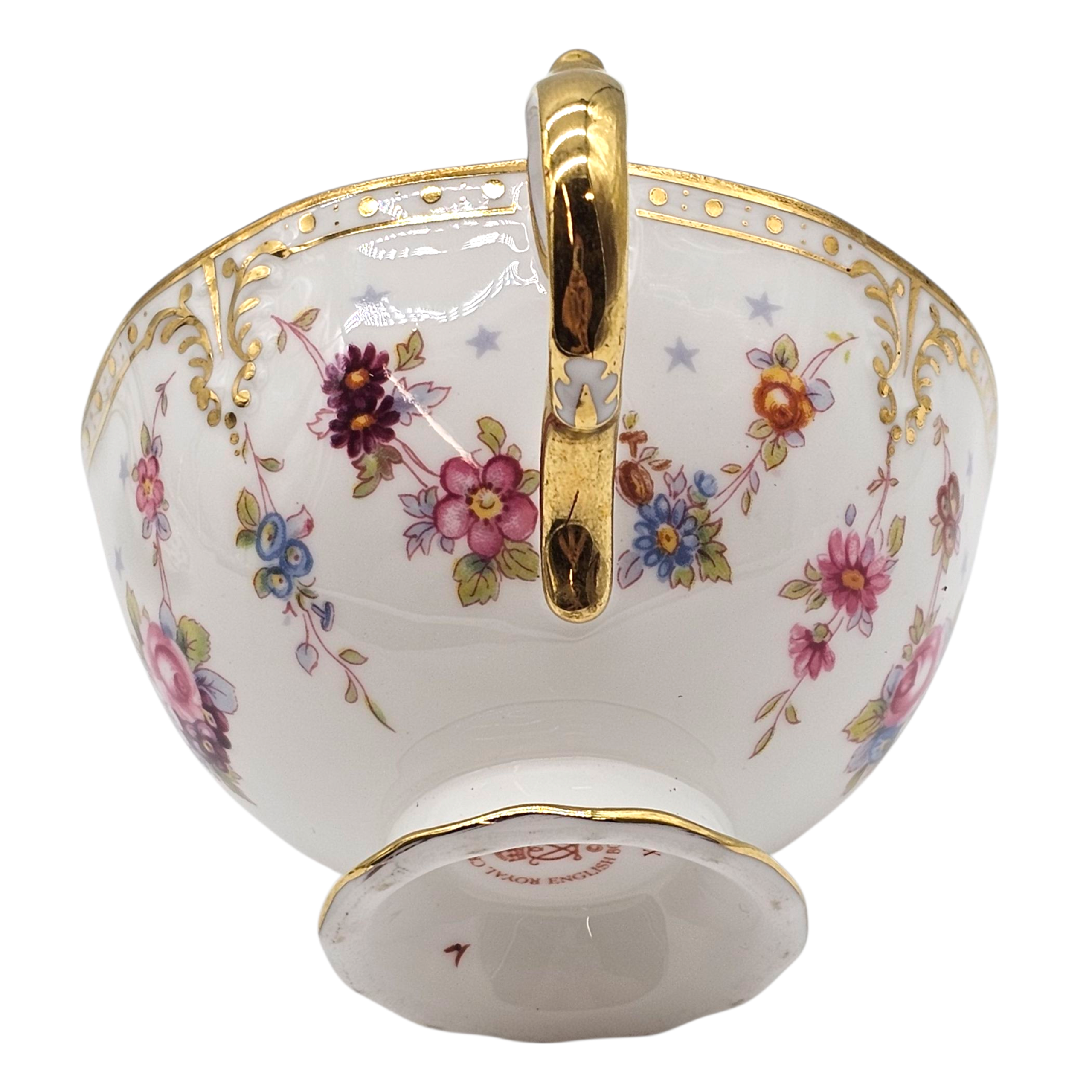 Royal Crown Derby “Royal Antoinette” Cup and Saucer Set – Fine